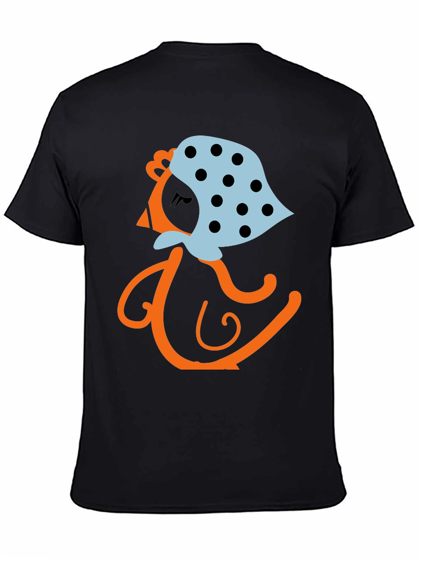 Black Whimsical Cartoon Granny Graphic Tee view 4