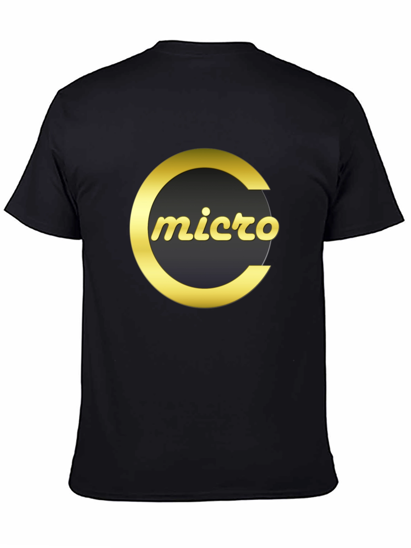 Black Micro T-Shirt - Black Graphic Tee view 4