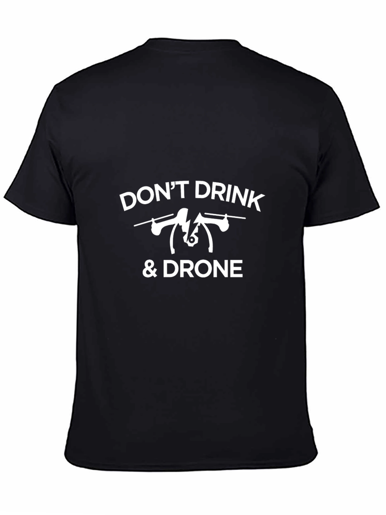 Black Don't Drink & Drone Graphic Tee - Black T-Shirt view 4