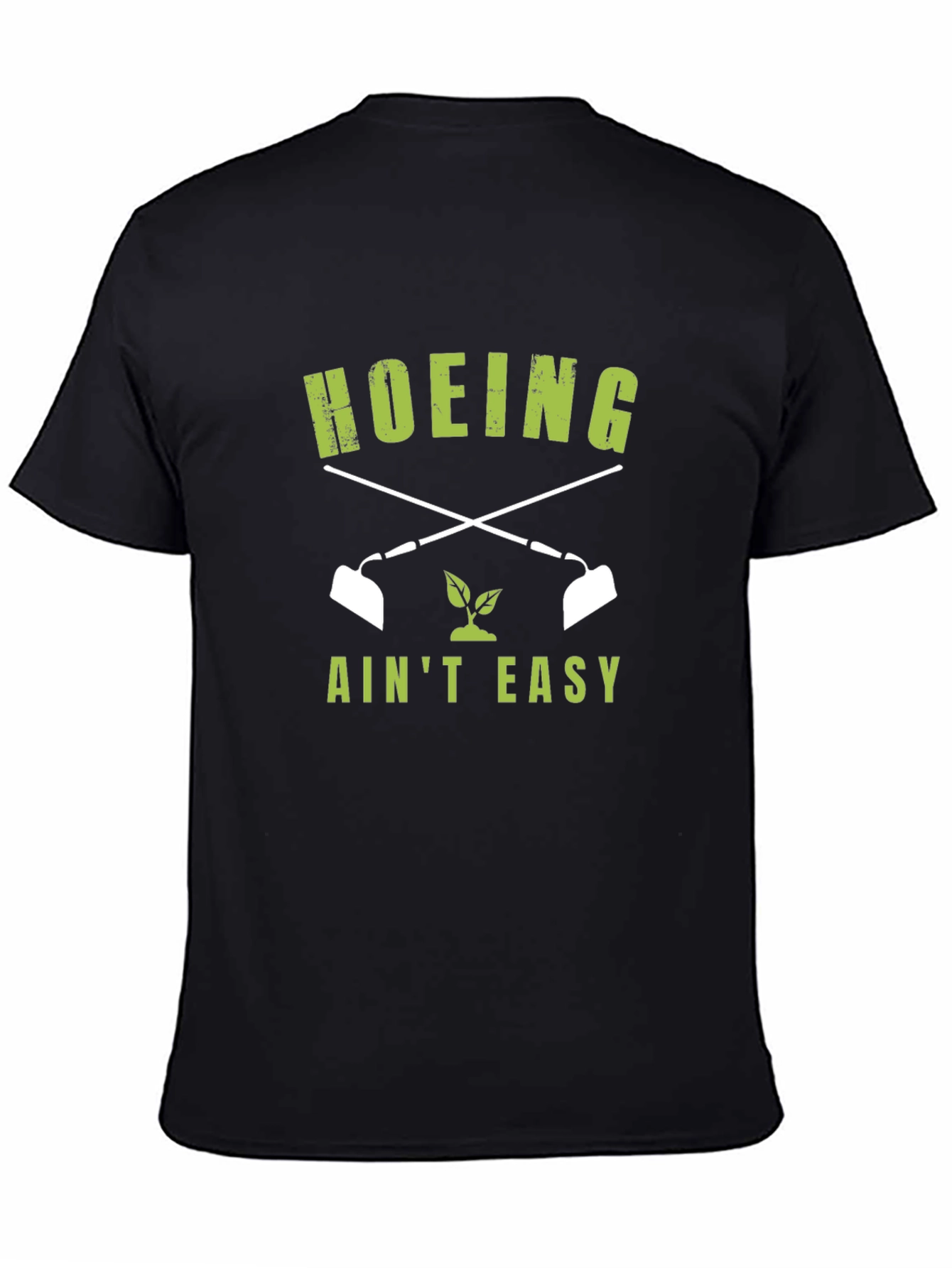 Black Hoeing Ain't Easy Graphic Tee view 4