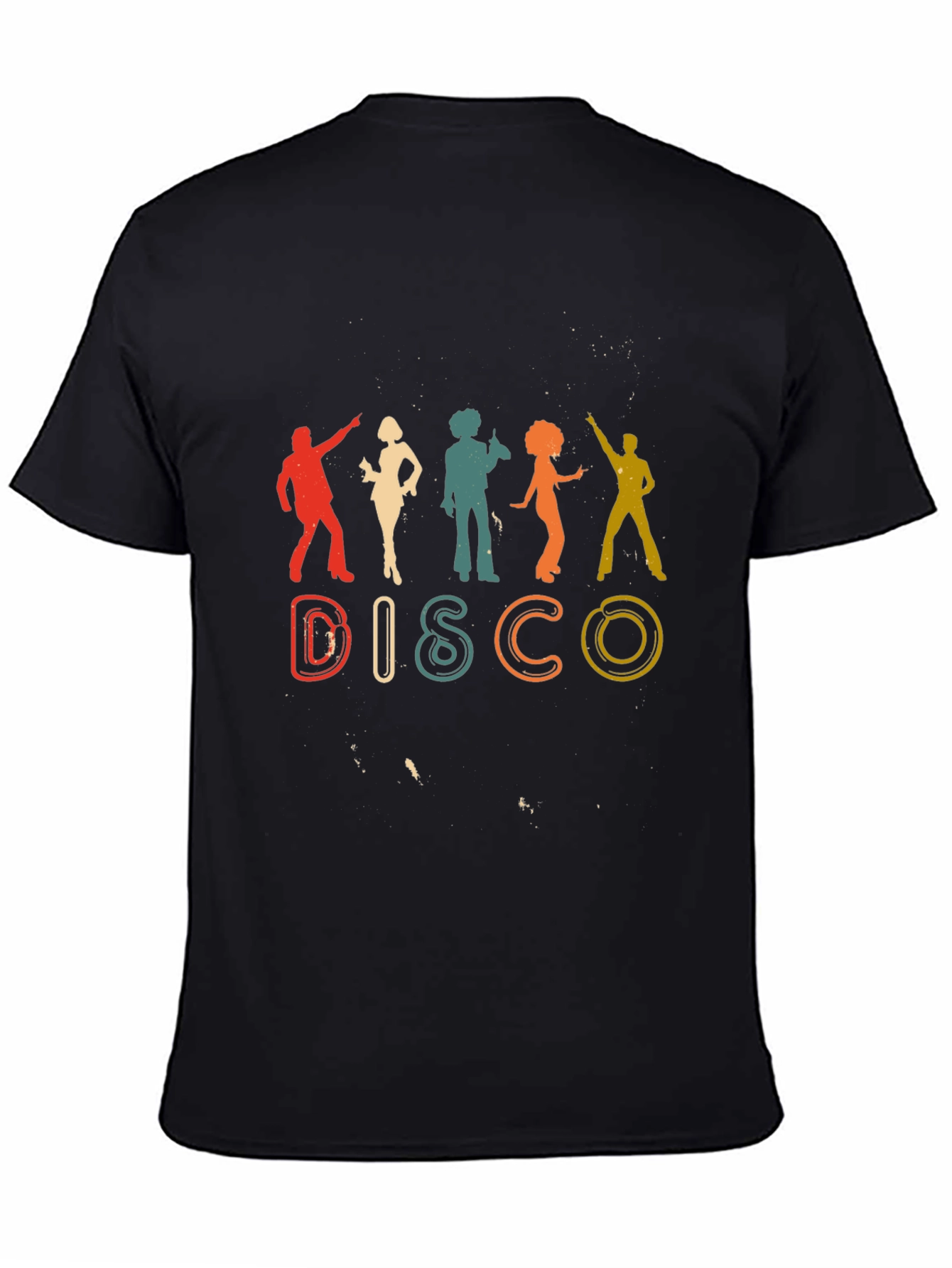 Black Retro Disco Dance T-Shirt - Vintage Style view 4
