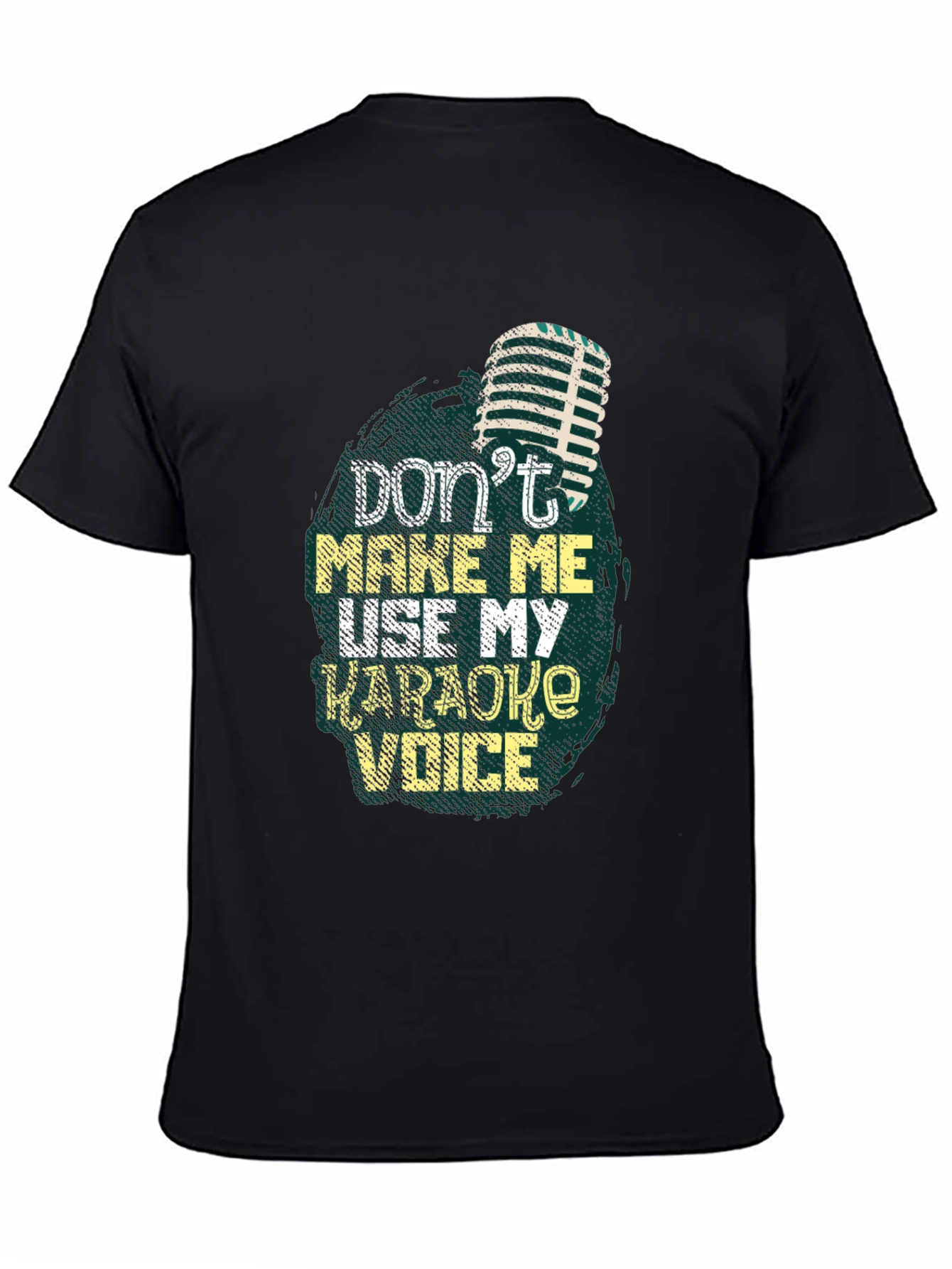 Black Karaoke Voice Graphic Tee - Soft Cotton Blend view 4
