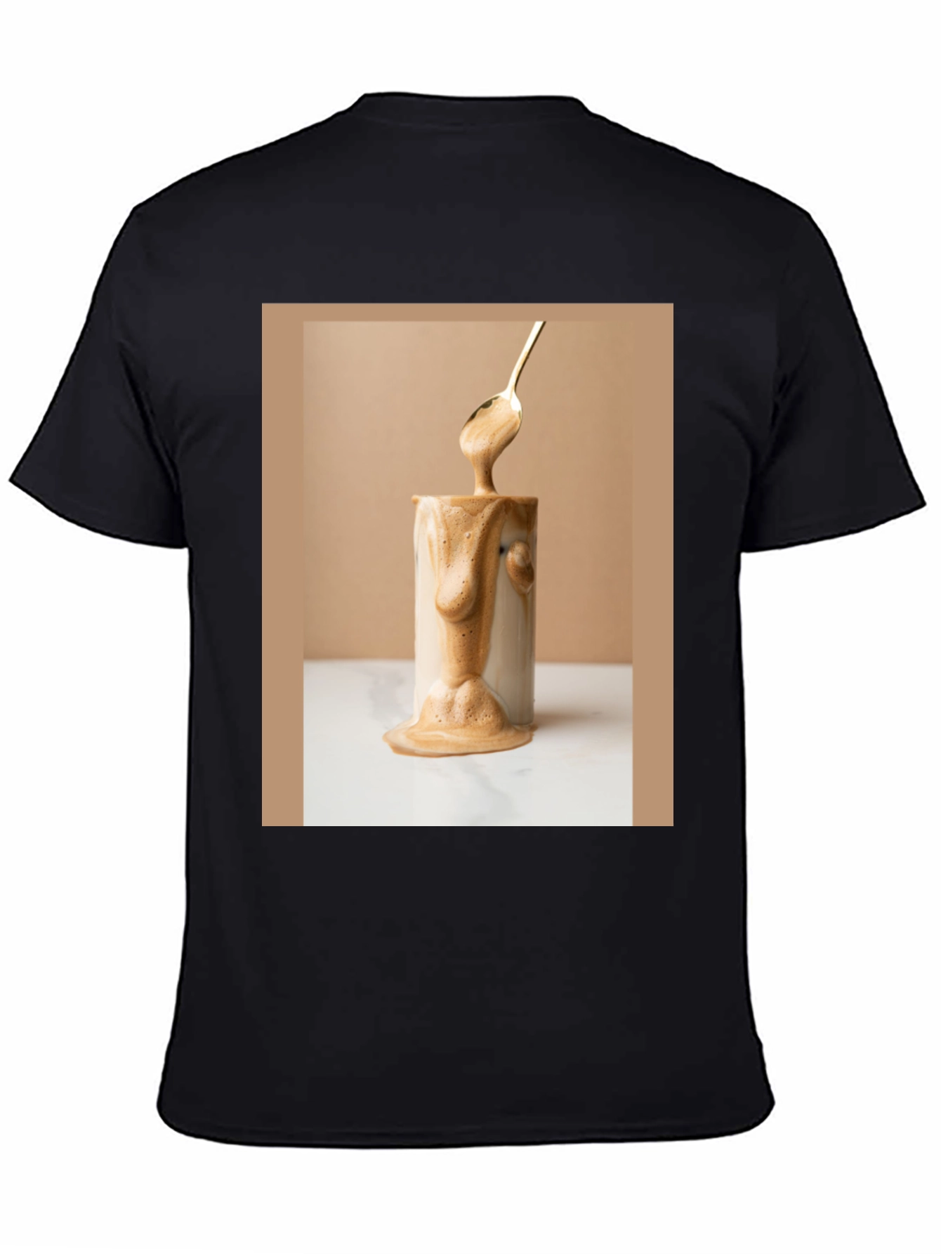 Black Coffee Cream T-Shirt - Stylish Unisex Tee view 4