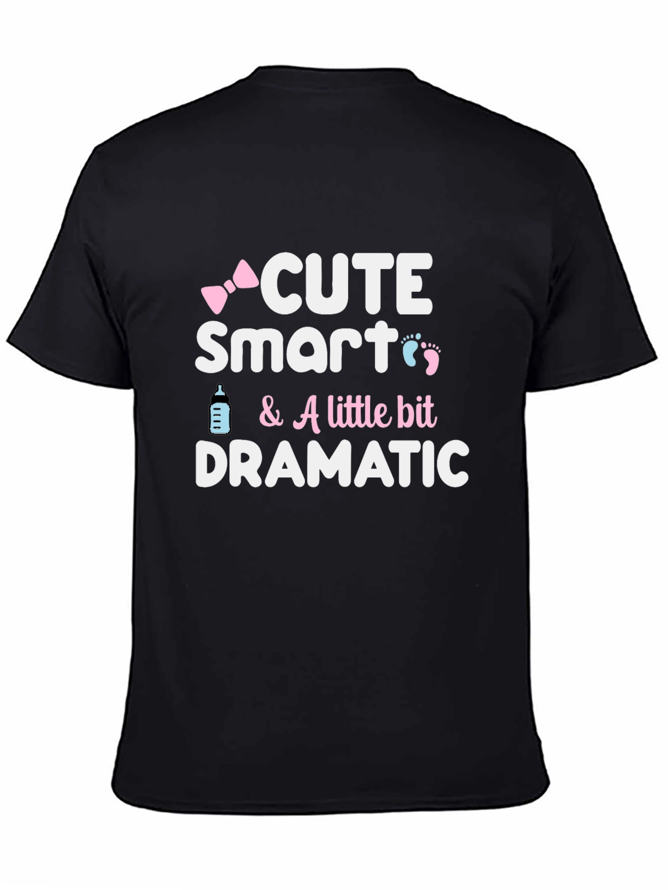 Cute Smart Dramatic Baby Graphic T-Shirt - 4