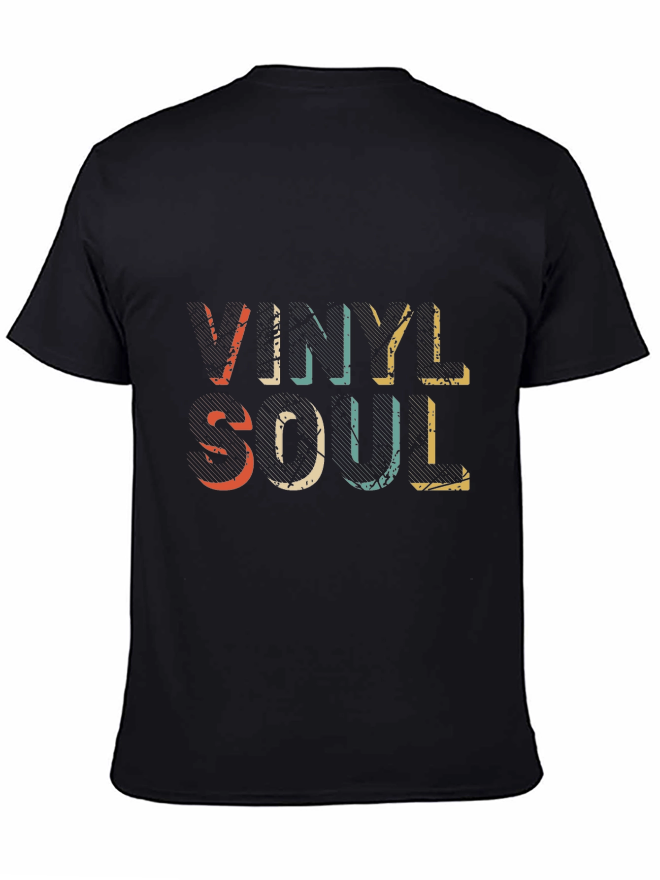 Black Vinyl Soul Graphic Tee - Retro Music Lover T-Shirt view 4
