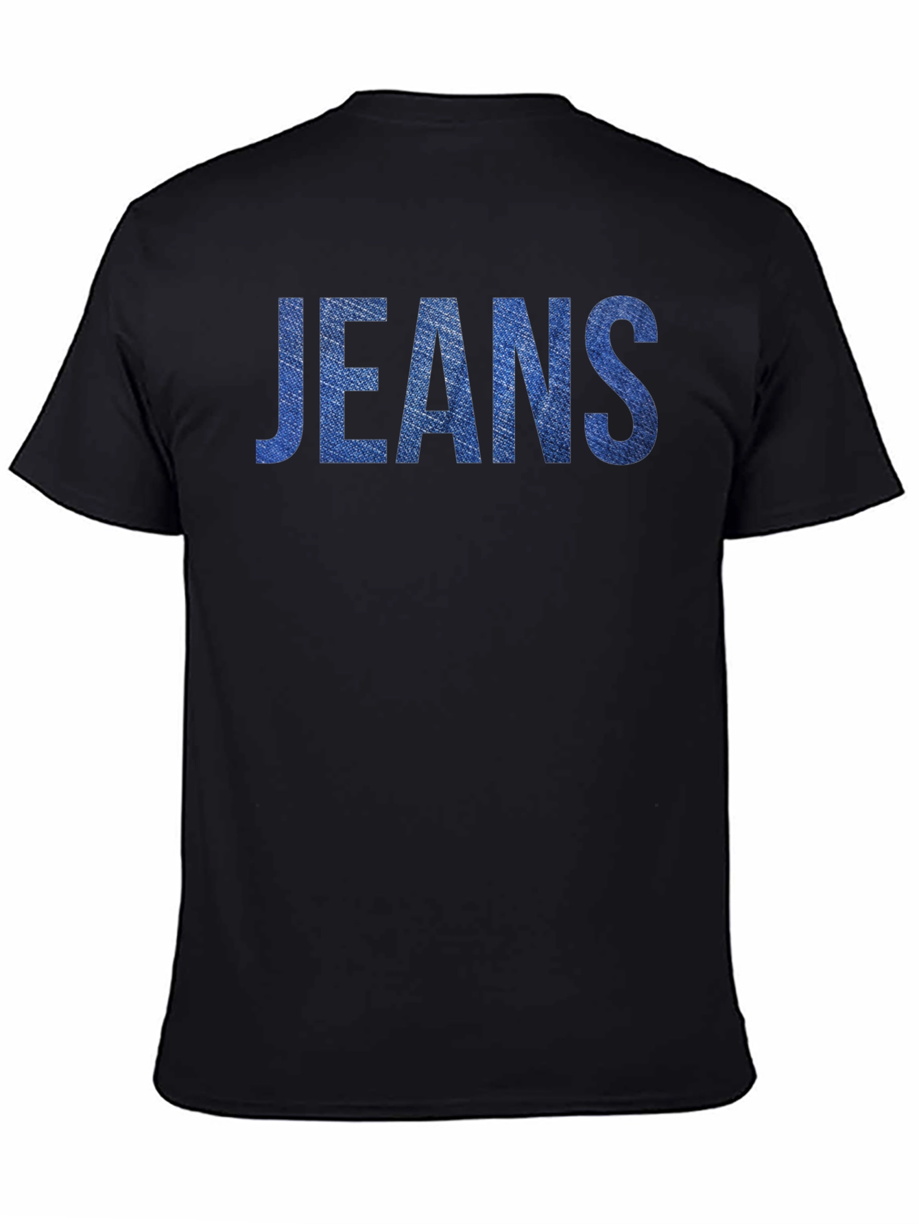 Black Denim Lettered Black T-Shirt view 4