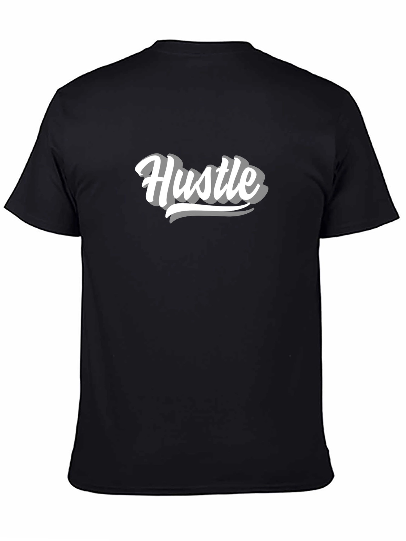Black Men's Black Hustle Graphic Tee view 4