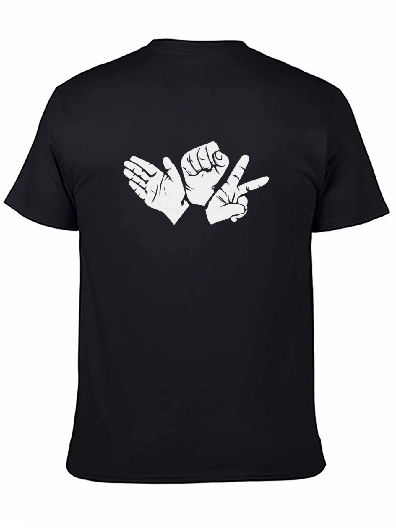 Black Rock Paper Scissors Black T-Shirt view 4