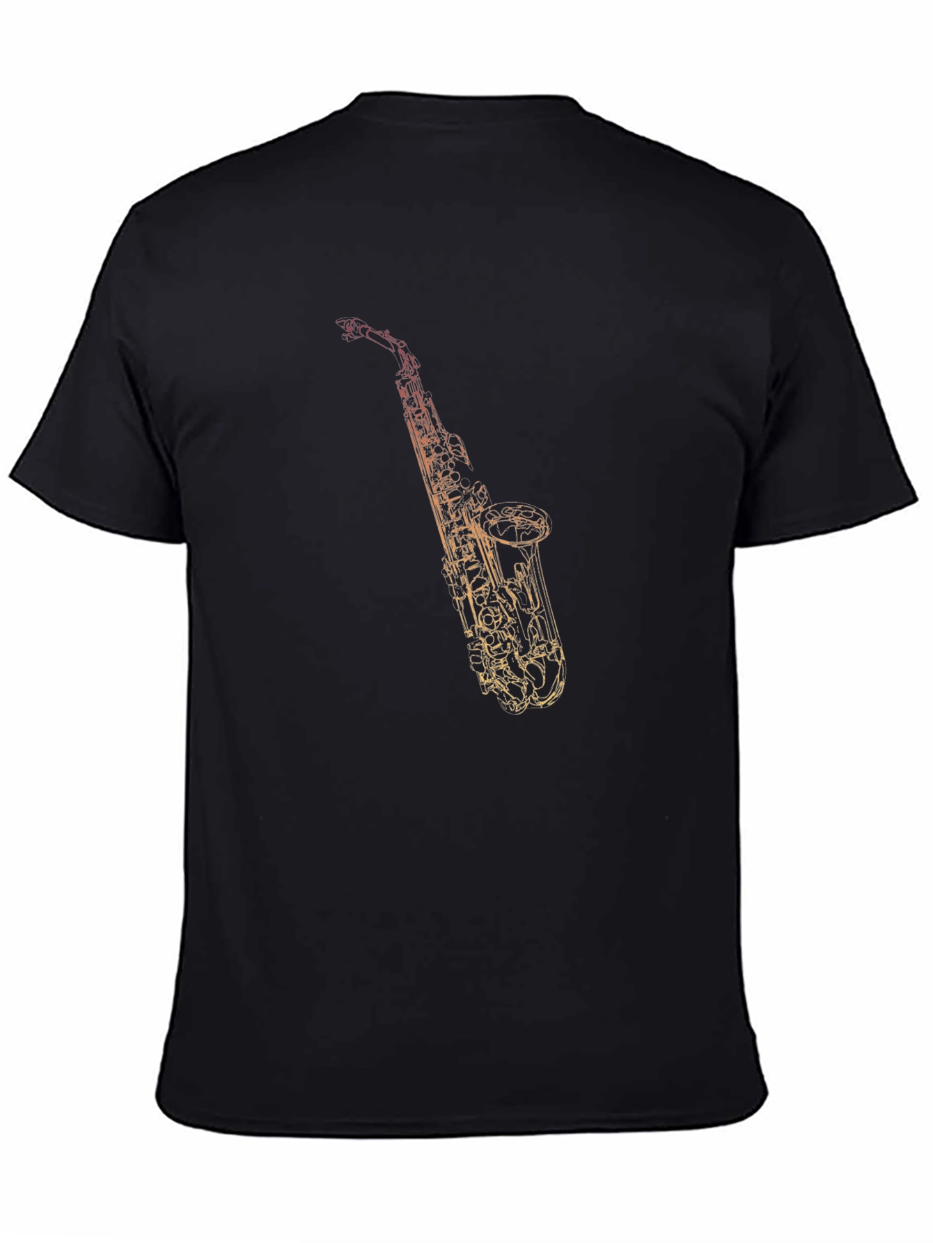 Black Saxophone Graphic Tee - Stylish Music Lover T-Shirt view 4