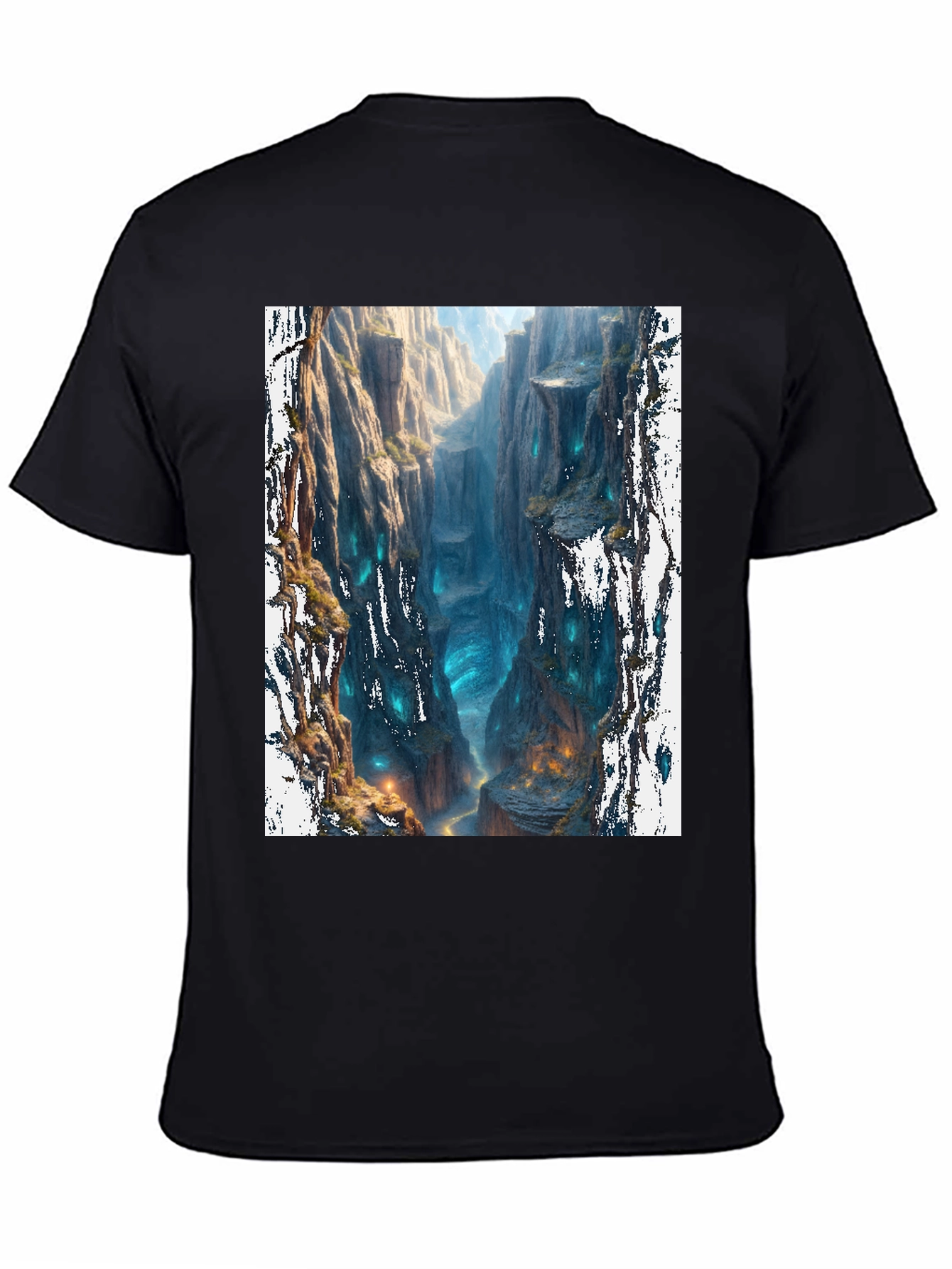 Black Mystic Canyon Black T-Shirt view 4