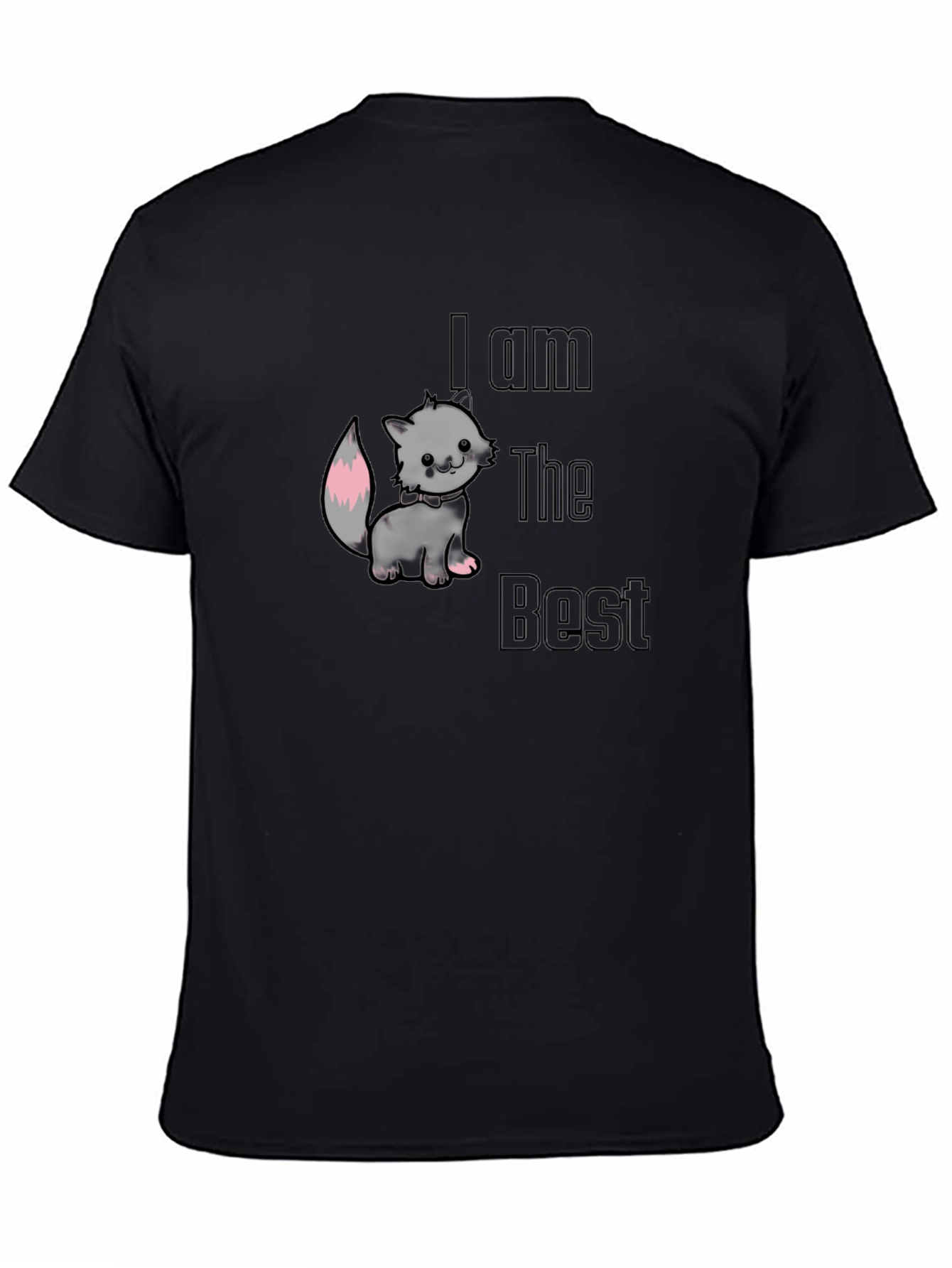 Black I Am The Best Kitten T-Shirt - Soft Cotton Graphic Tee view 4