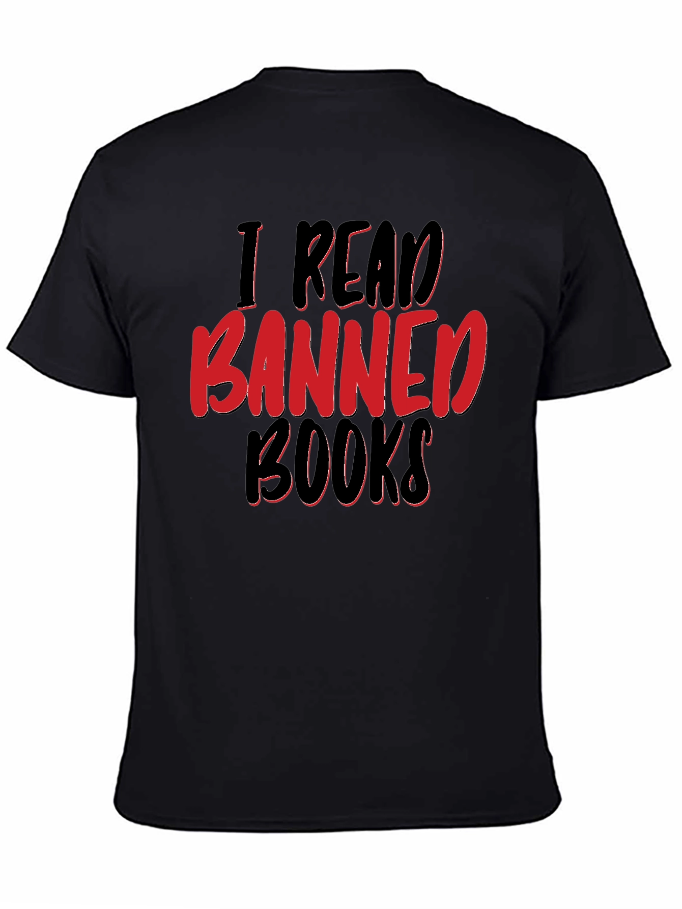 Black I Read Banned Books Graphic T-Shirt view 4