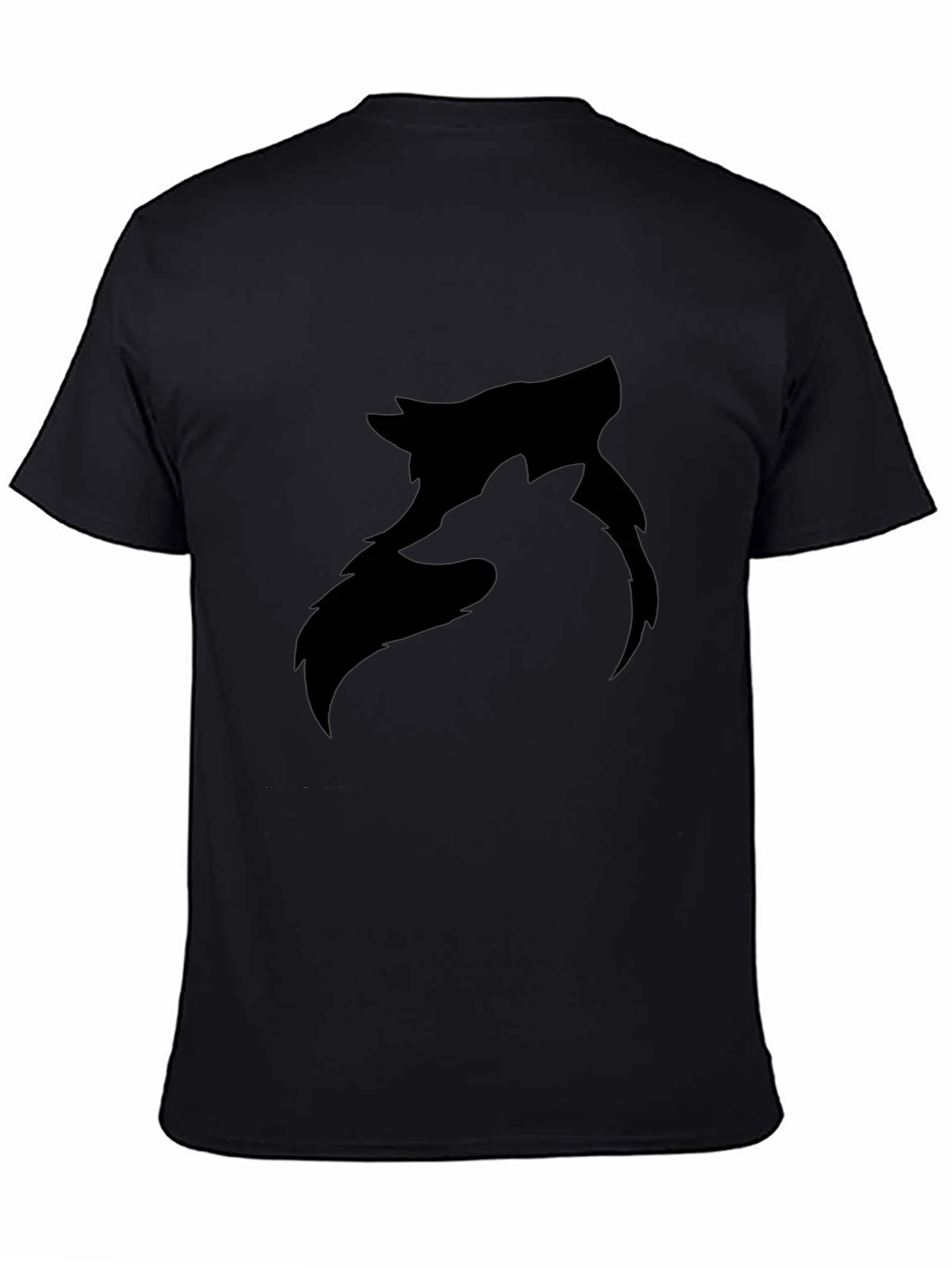 Black Black Wolf Graphic Tee - Modern Style view 4