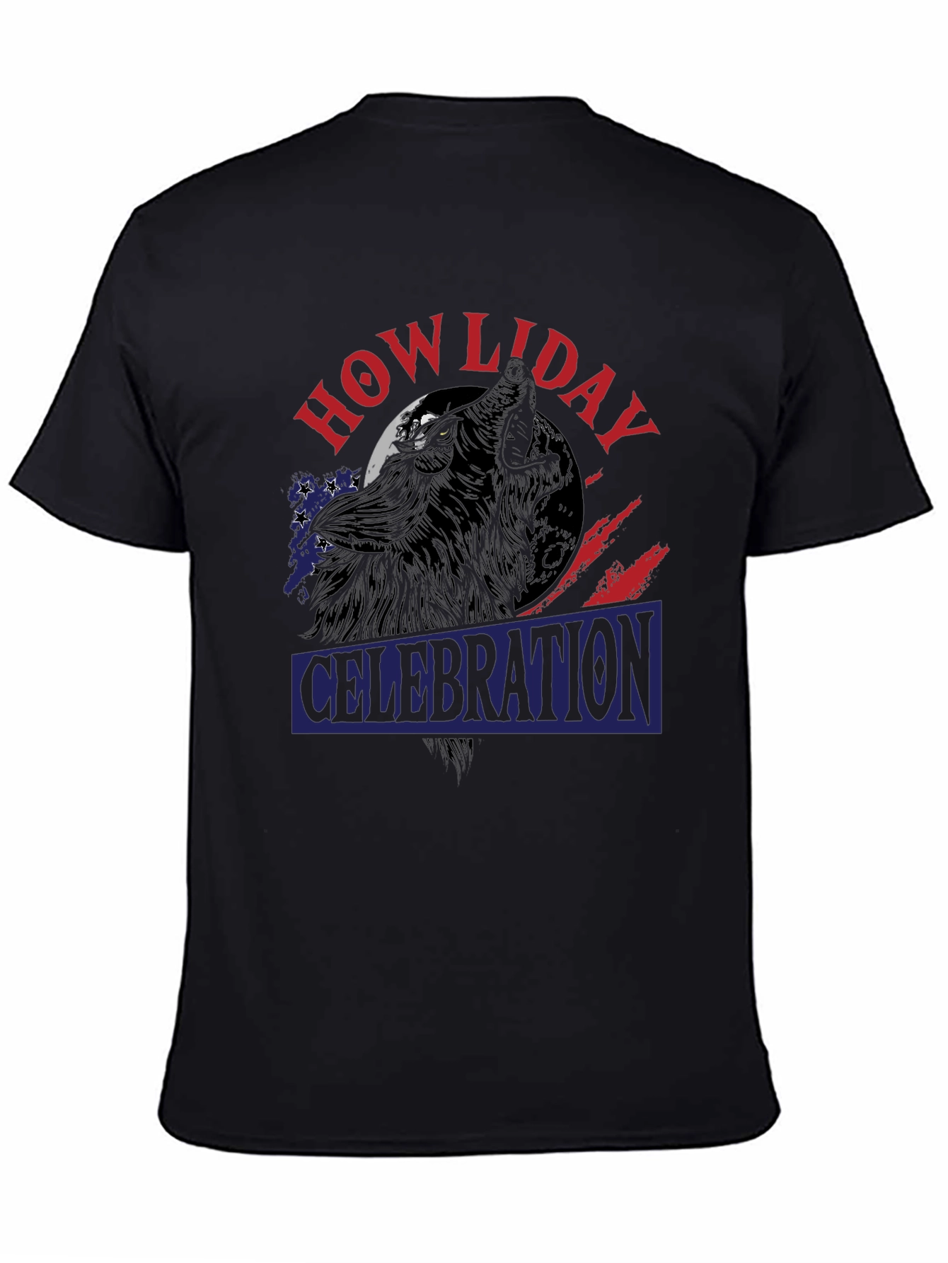 Black Howliday Celebration Black T-Shirt view 4