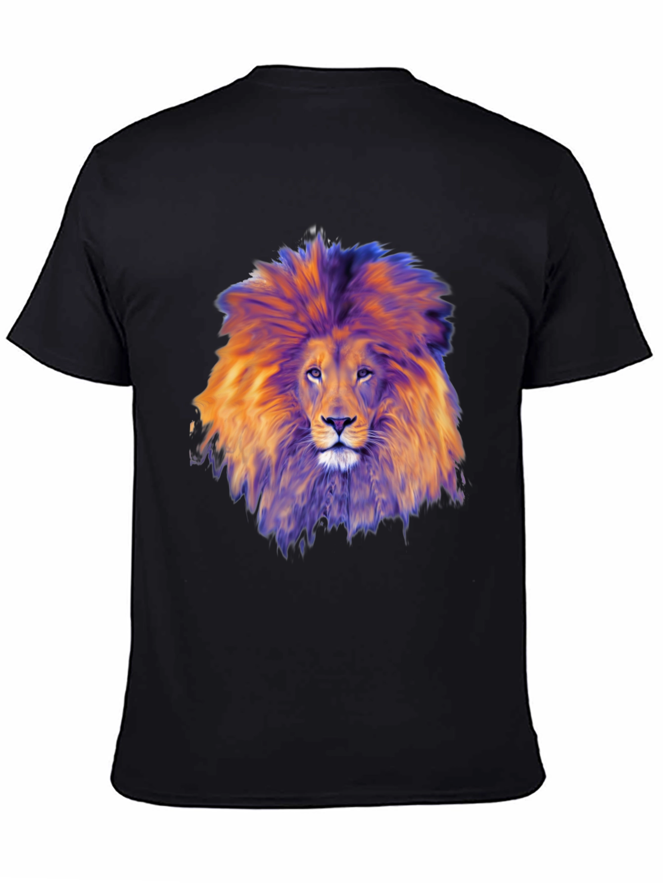 Black Lion Graphic Black T-Shirt view 4