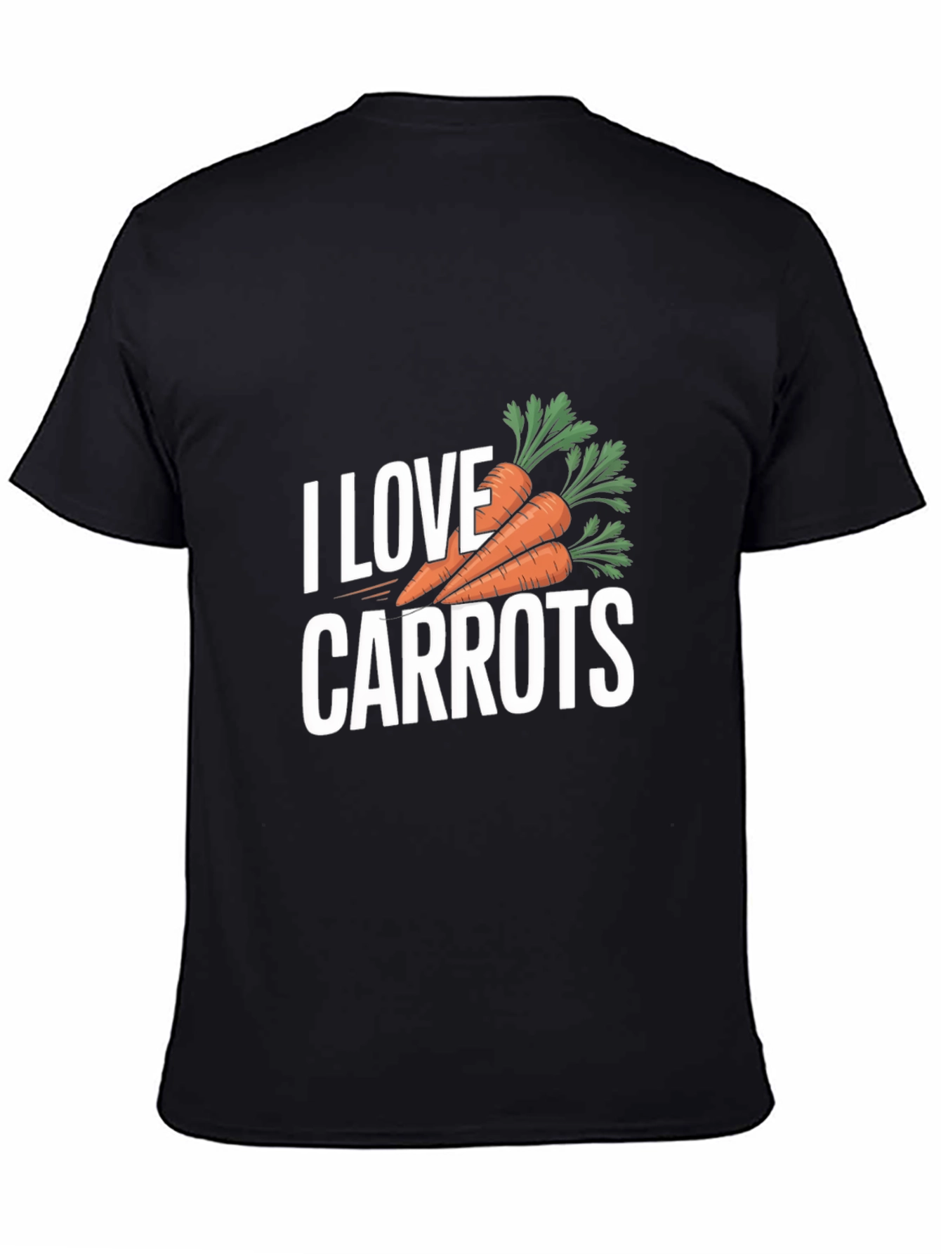 Black I Love Carrots T-Shirt - Black Carrot Lover Tee view 4