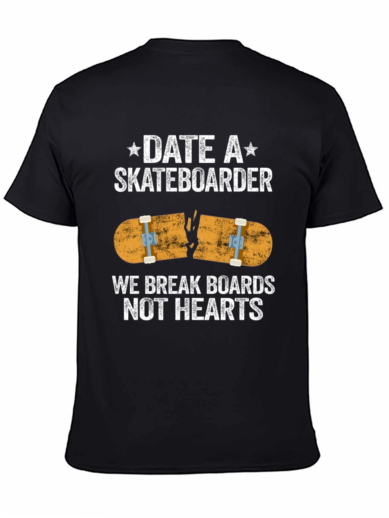 Black Date A Skateboarder Graphic T-Shirt view 4