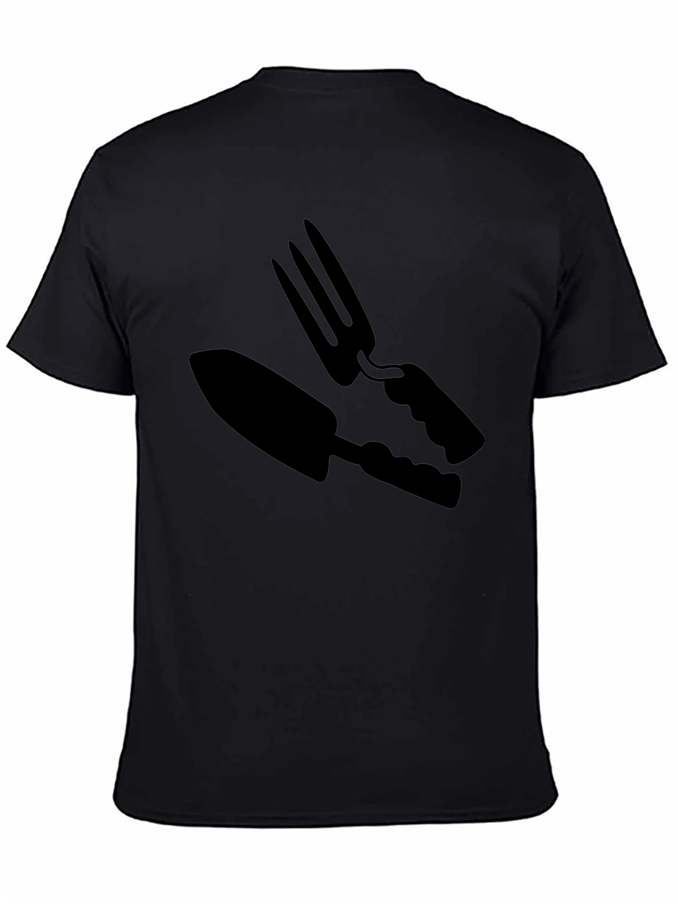 Black Gardening Tool Graphic Tee - Black Cotton Comfort view 4
