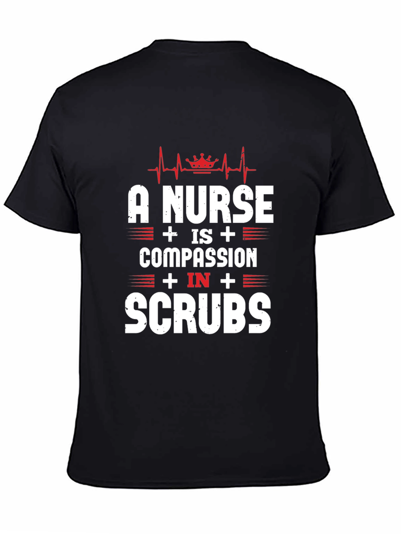 Black Nurse Compassion in Scrubs T-Shirt view 4