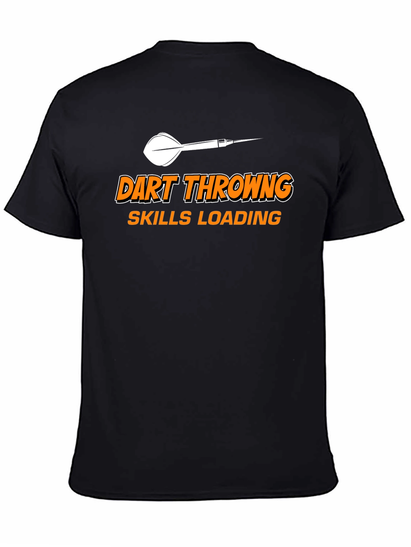 Black Dart Throwing Skills Loading Funny T-Shirt view 4