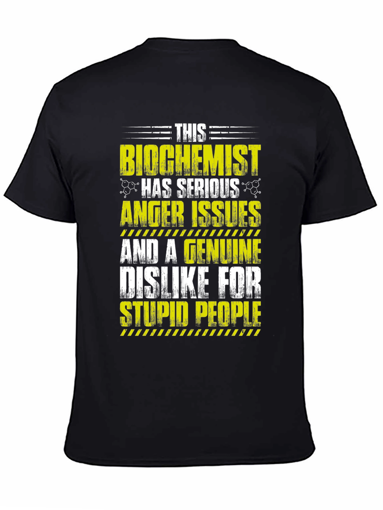 Black Biochemist Anger Issues T-Shirt view 4