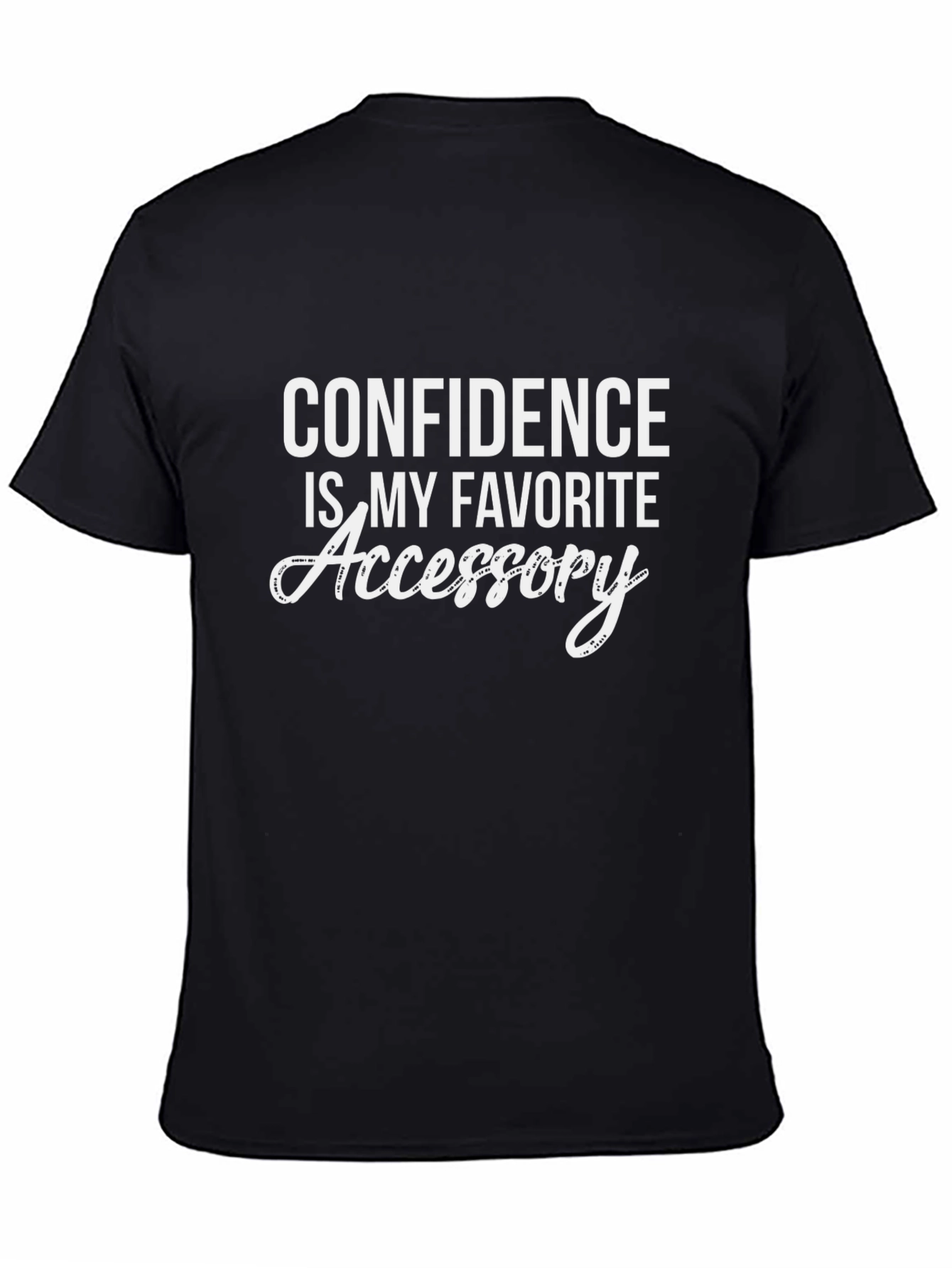 Black Confidence is My Favorite Accessory Black T-Shirt view 4