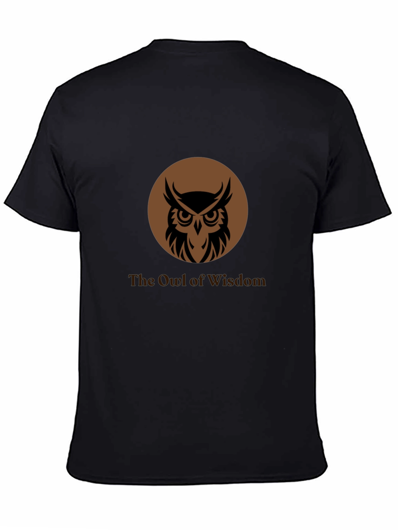 Black The Owl of Wisdom Graphic Tee view 4