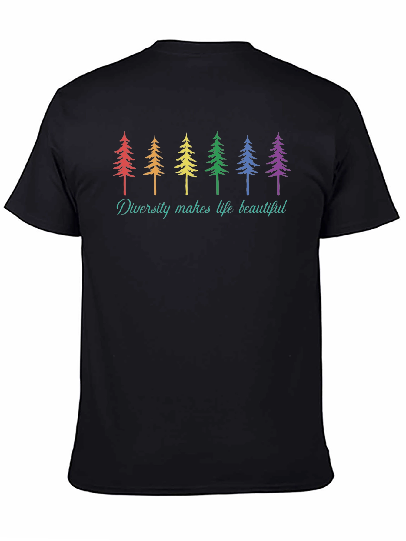 Black Diversity Makes Life Beautiful T-Shirt view 4
