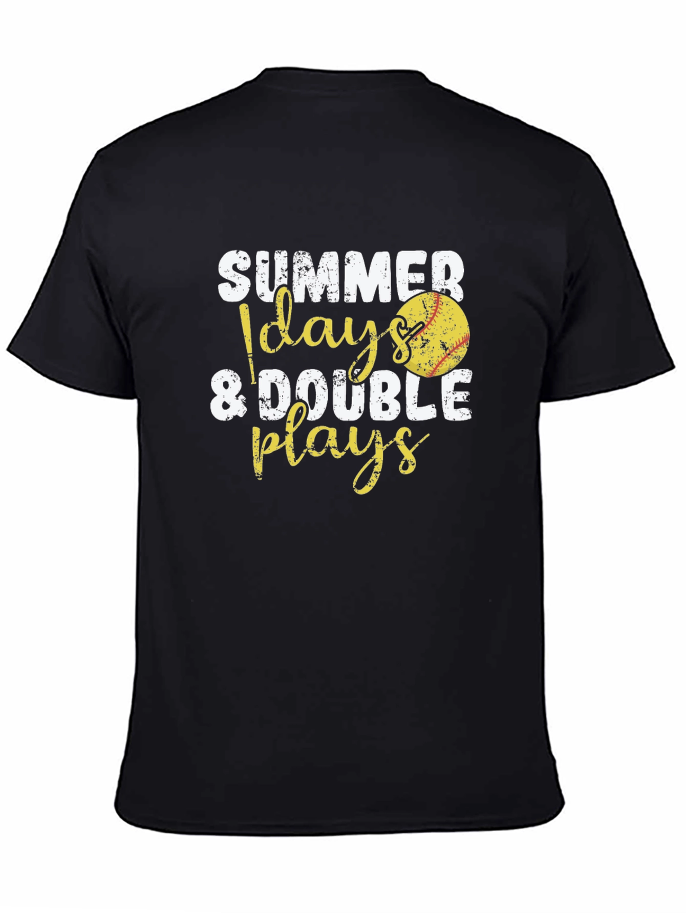 Black Summer Days & Double Plays T-Shirt view 4