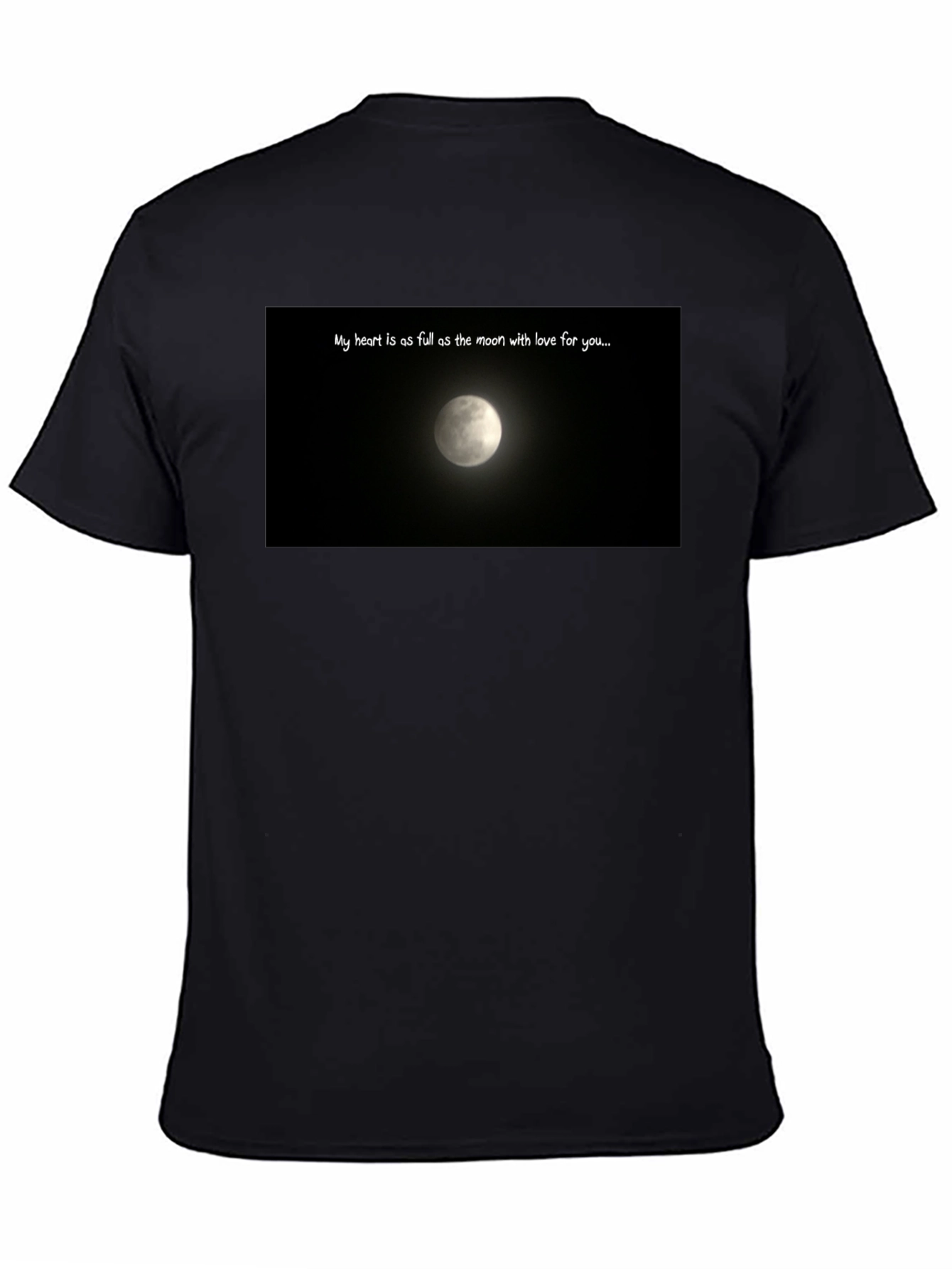 Black Moonlight Love Tee - Heart Full of Moon view 4