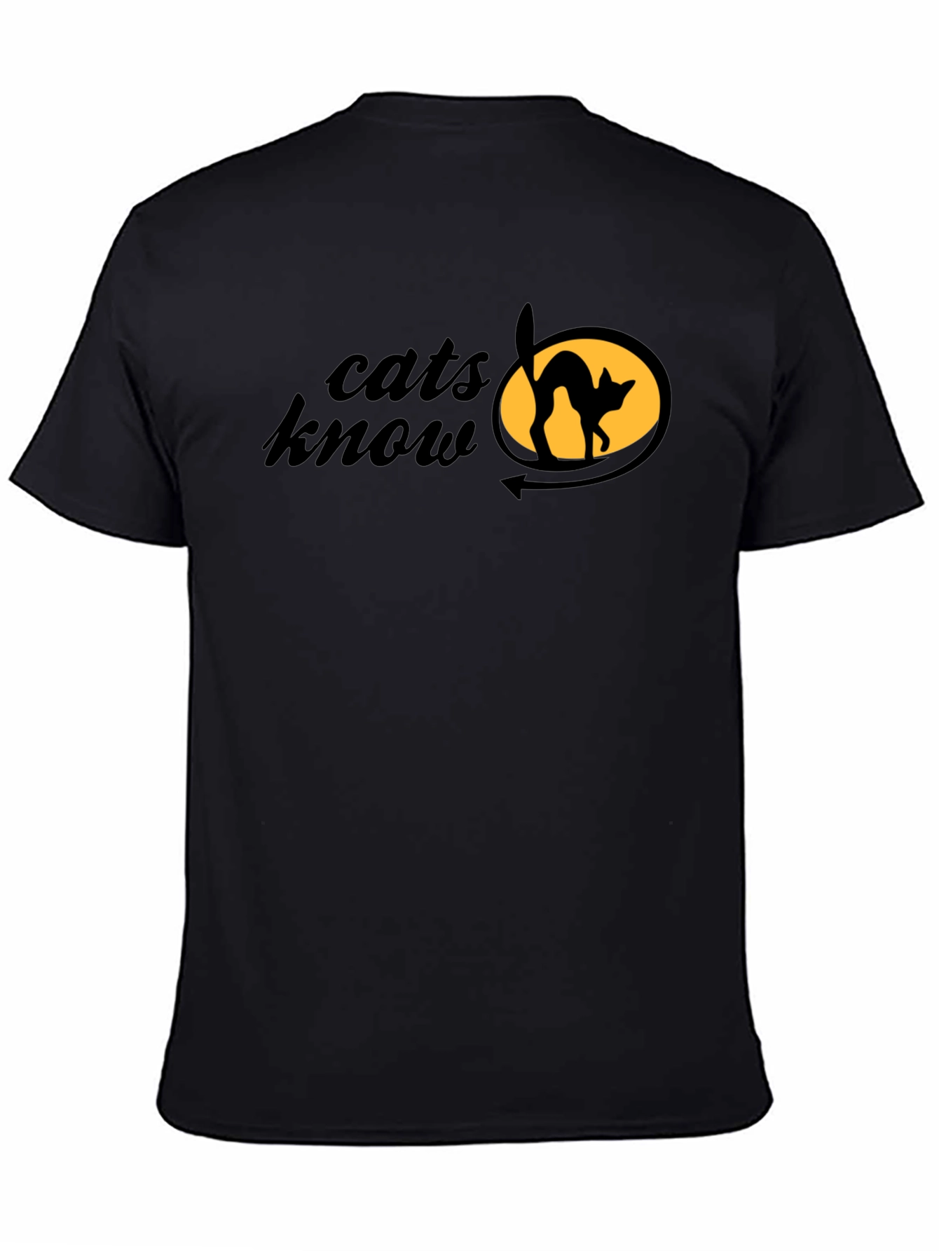 Black Cats Know T-Shirt - Black Cat Design view 4