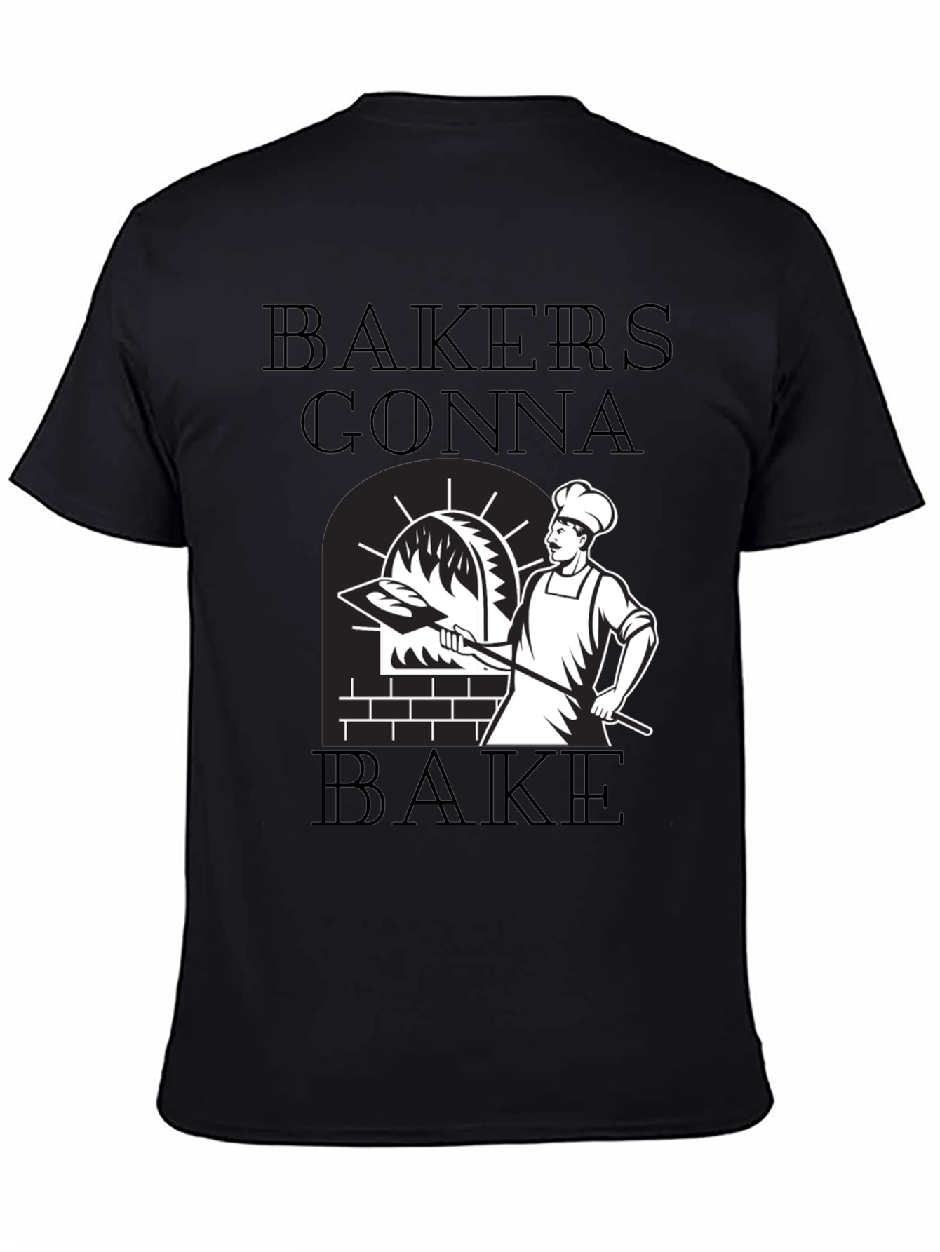 Black Bakers Gonna Bake Graphic Tee - Funny Baking Shirt view 4