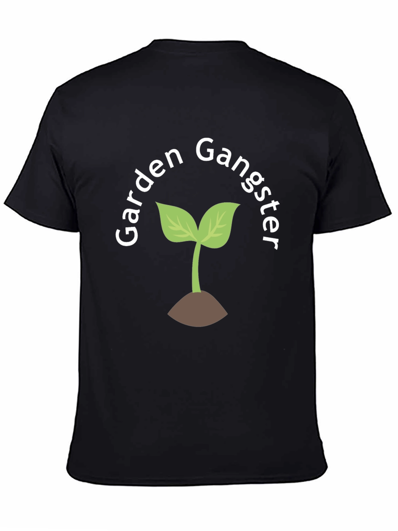 Black Garden Gangster T-Shirt - Funny Gardening Tee view 4