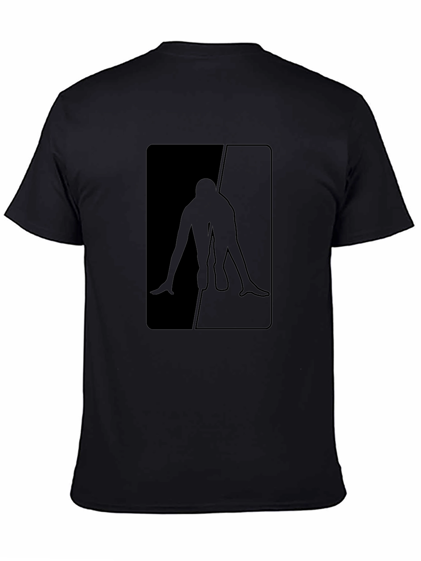 Black Silhouette Athlete Black T-Shirt view 4