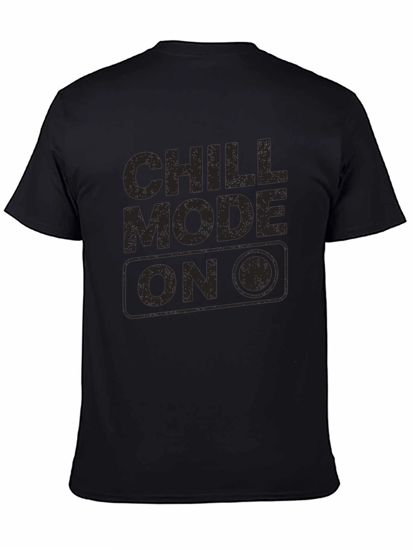 Black Chill Mode On Black Graphic Tee view 4