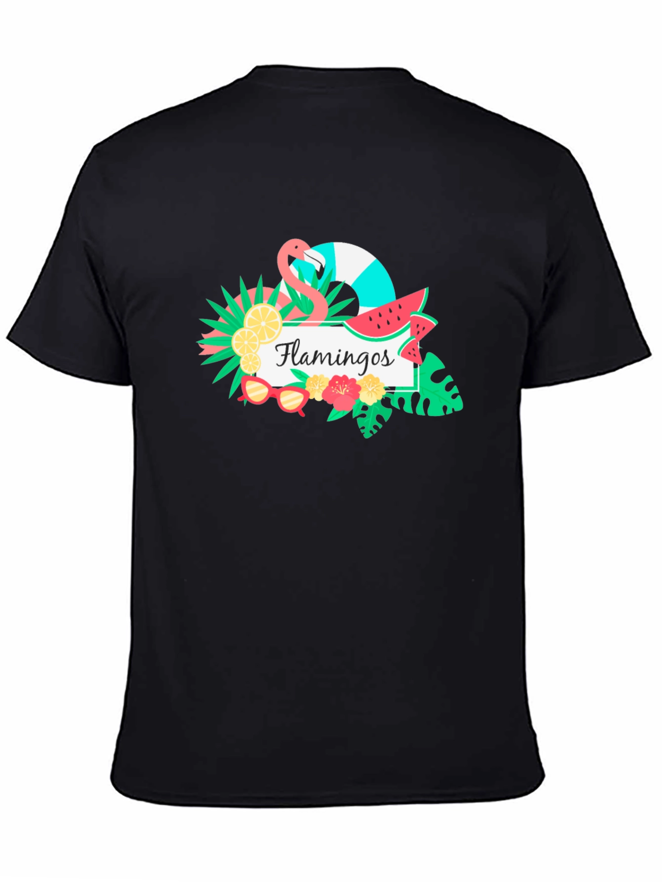 Black Flamingo Graphic Tee - Summer Style view 4