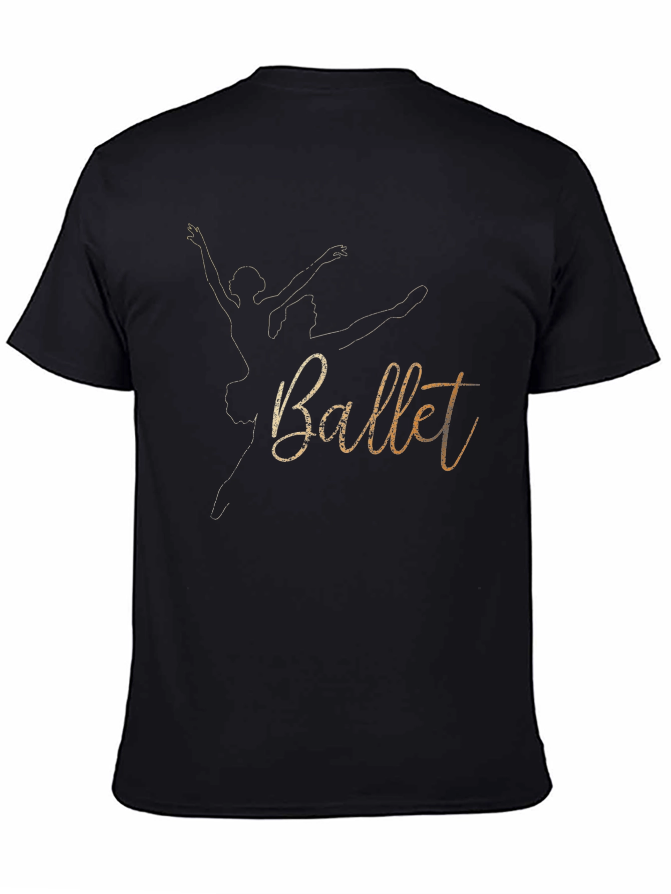 Black Ballet Dancer Graphic T-Shirt - Stylish Black Tee view 4