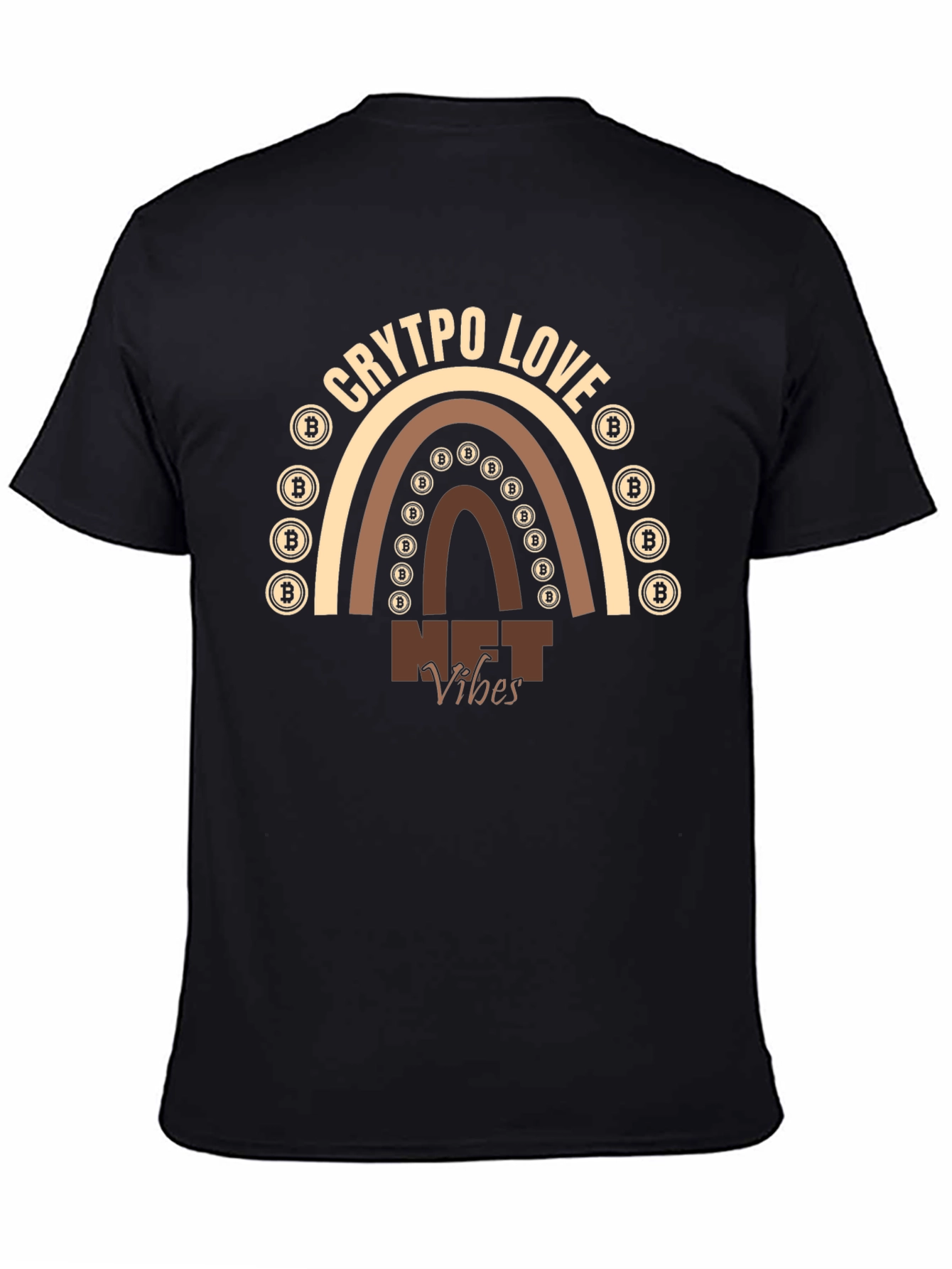 Black Crypto Love NFT Vibes T-Shirt view 4
