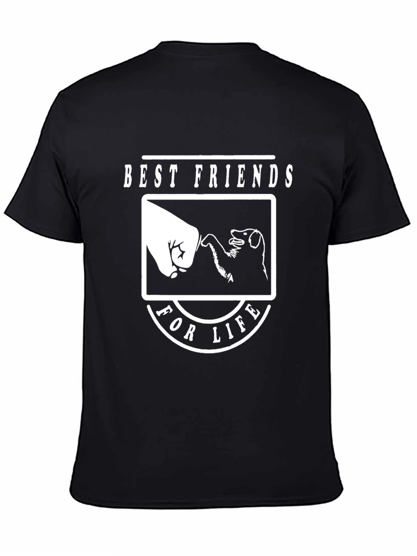Black Best Friends For Life Graphic Tee - Dog Lover T-Shirt view 4