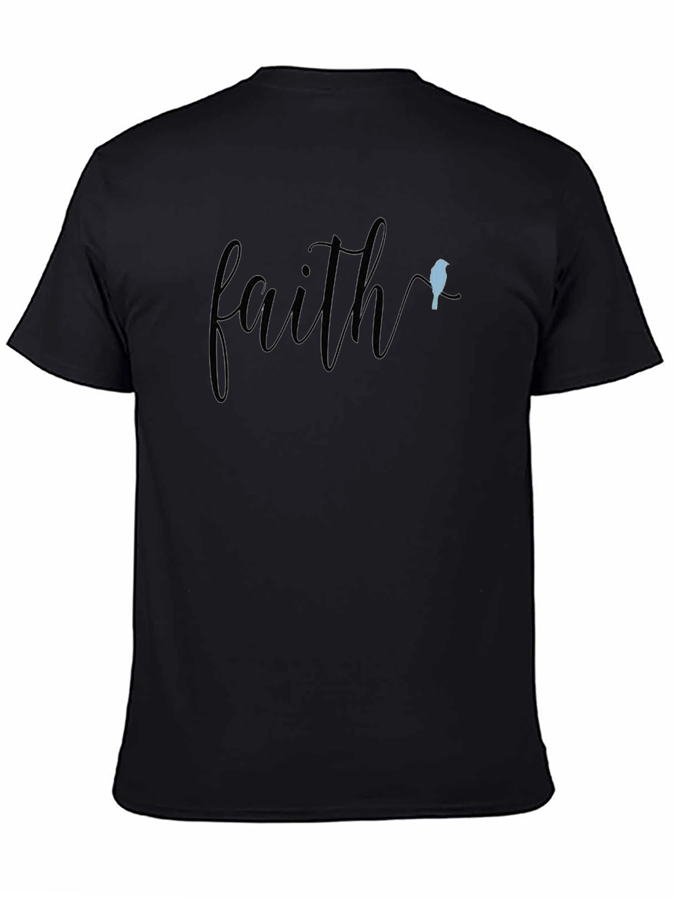 Black Faith Bird T-Shirt - Stylish & Inspiring Design view 4