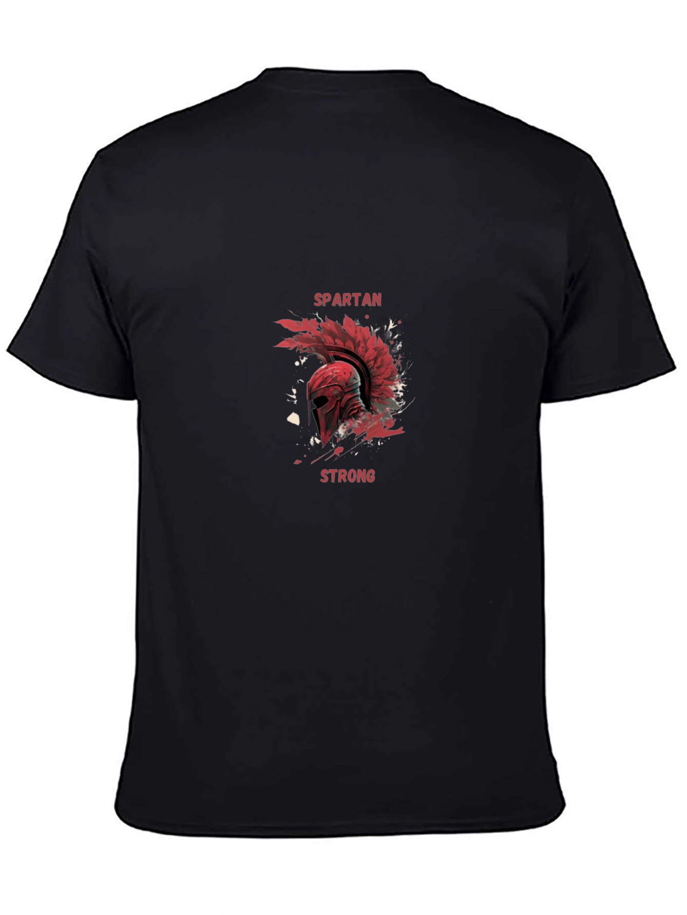 Black Spartan Strong Graphic T-Shirt view 4