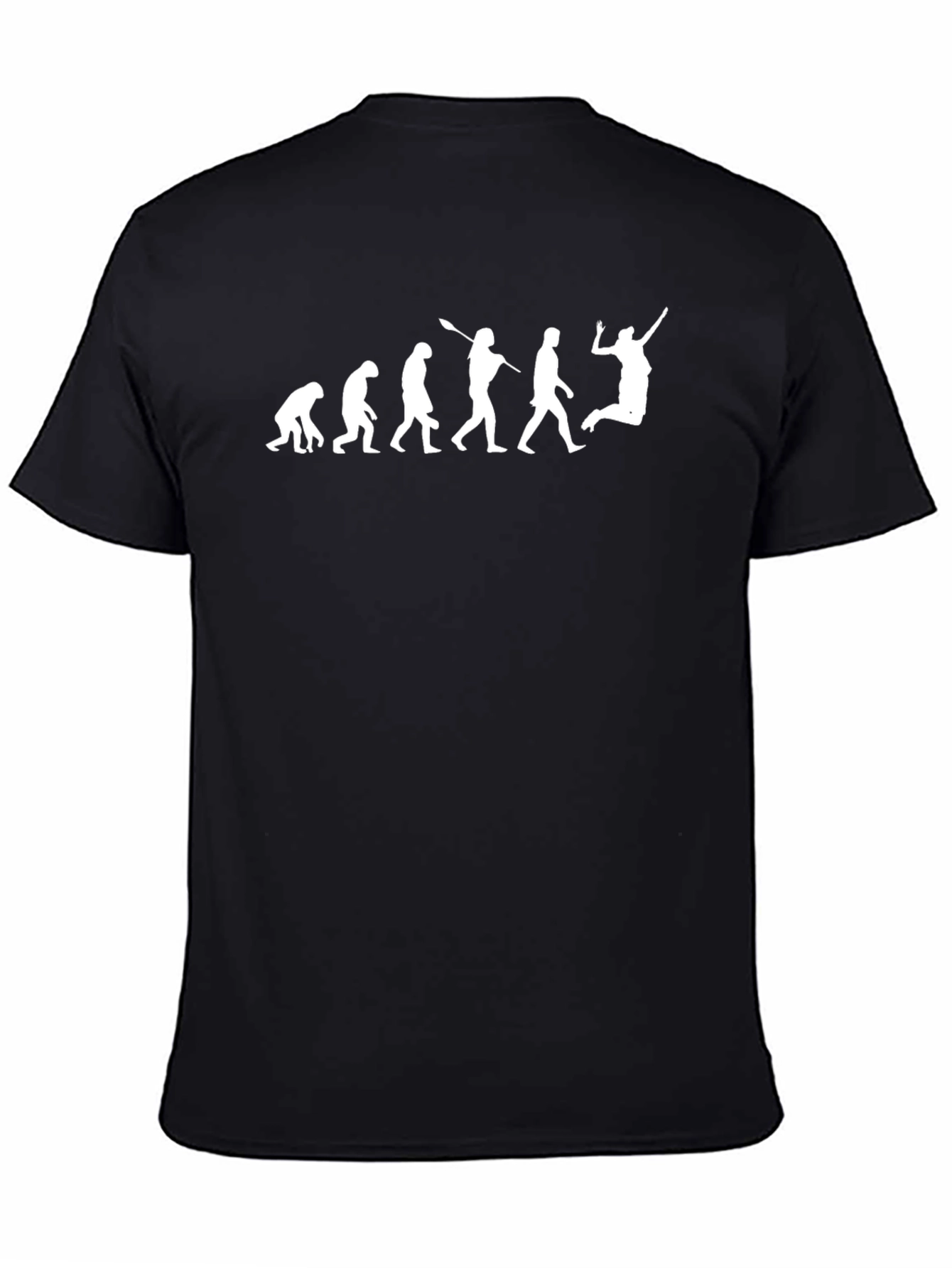 Black Evolution of Volleyball Black T-Shirt view 4
