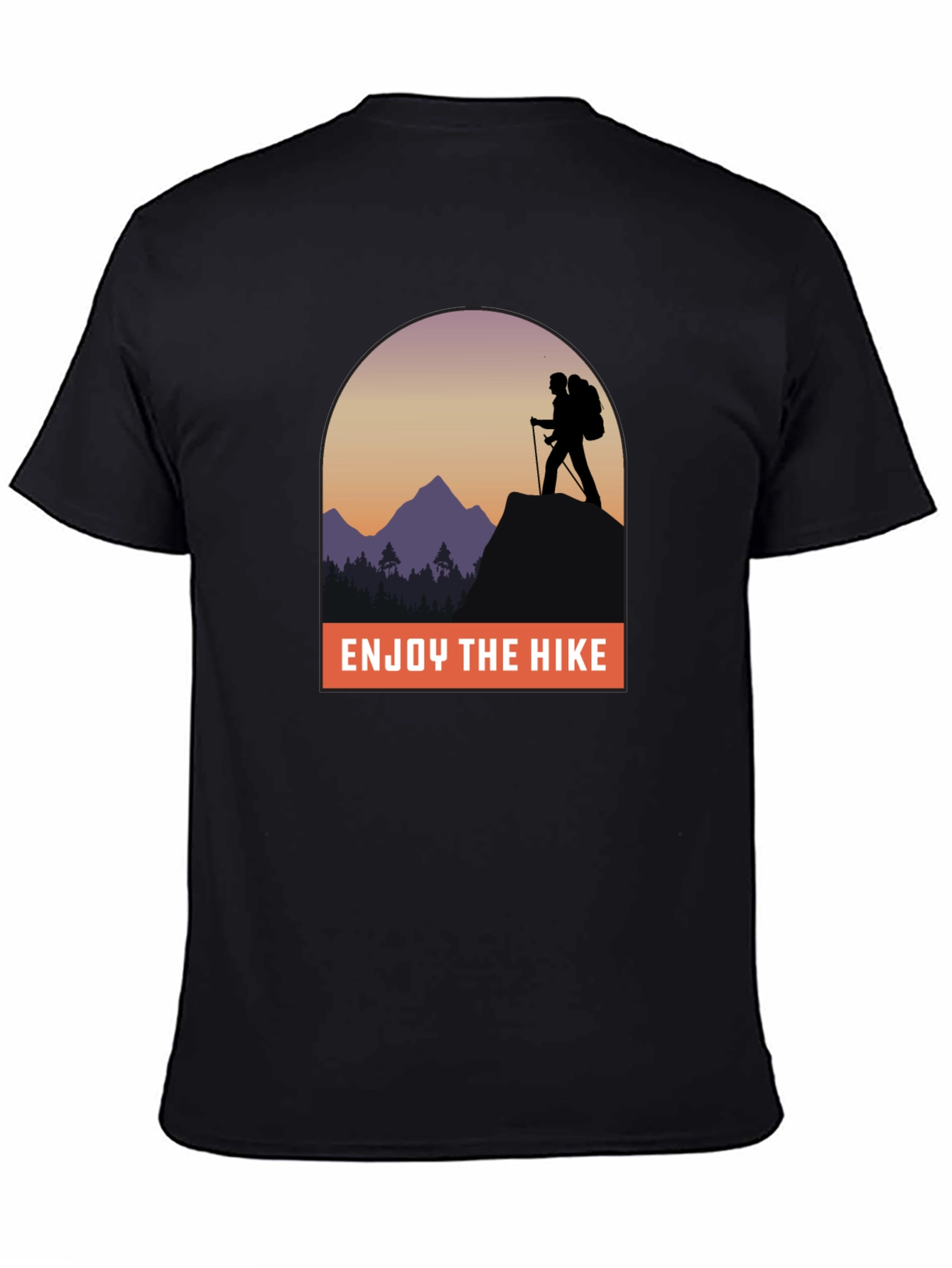 Black Enjoy the Hike Graphic Tee - Adventure Awaits! view 4