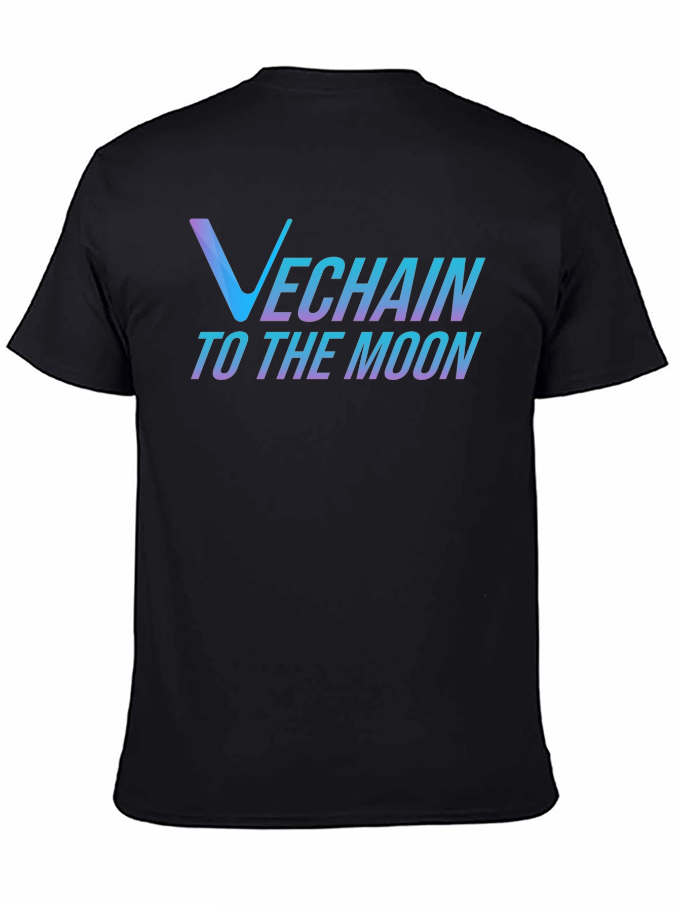 Black VeChain Crypto T-Shirt - To The Moon Design view 4