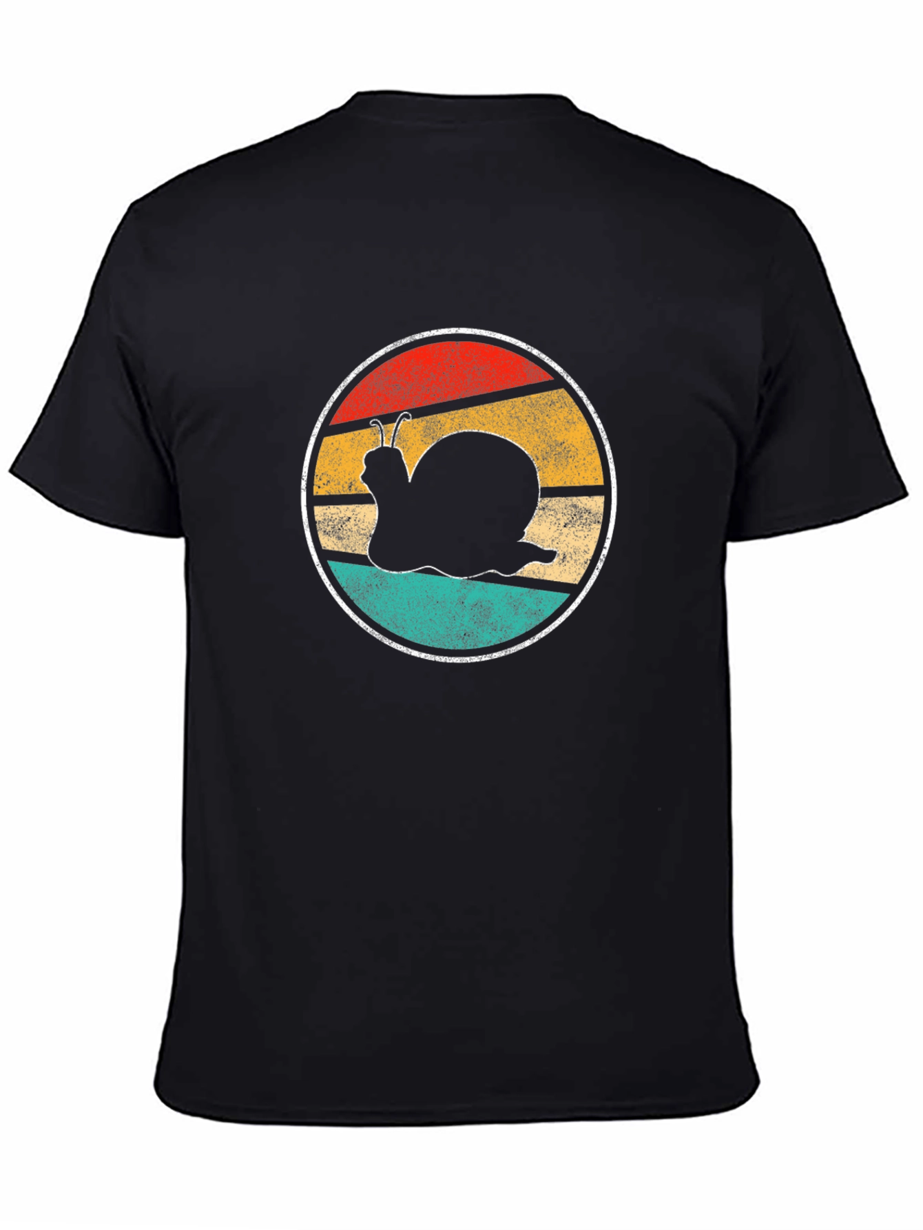 Black Retro Snail Graphic Tee - Unique & Stylish view 4