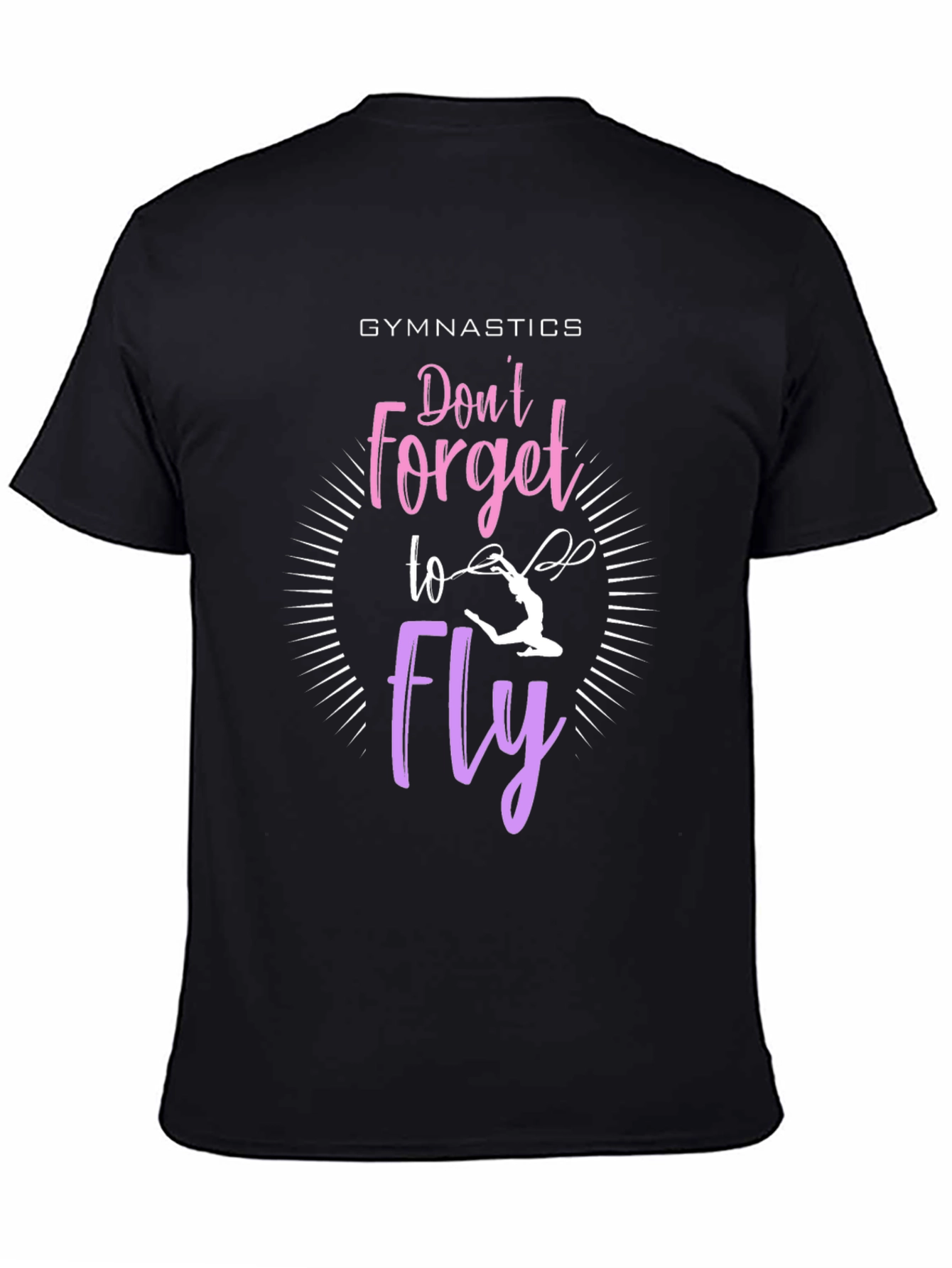 Black Gymnastics 'Don't Forget To Fly' Graphic T-Shirt view 4