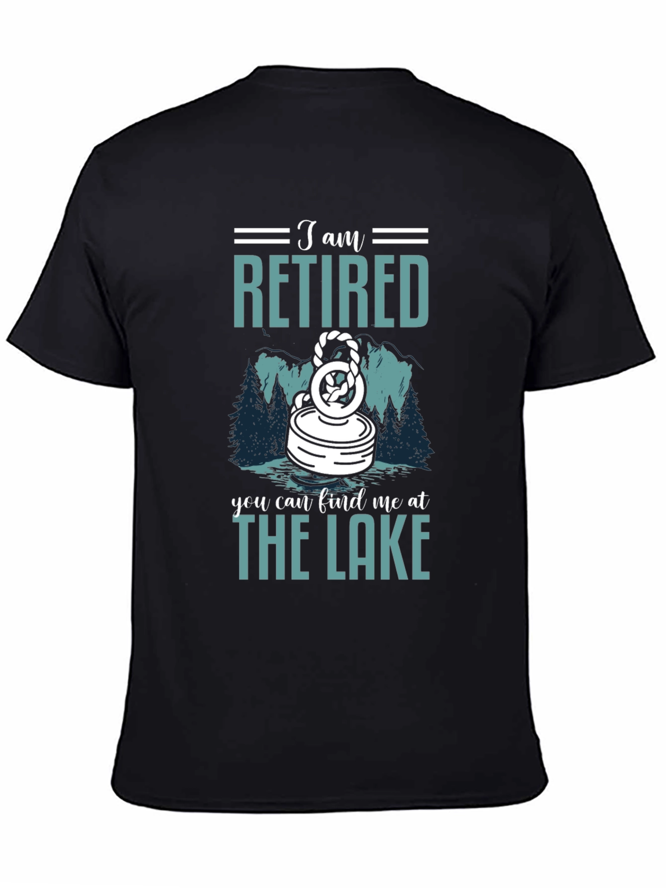 Black Retired Lake T-Shirt view 4