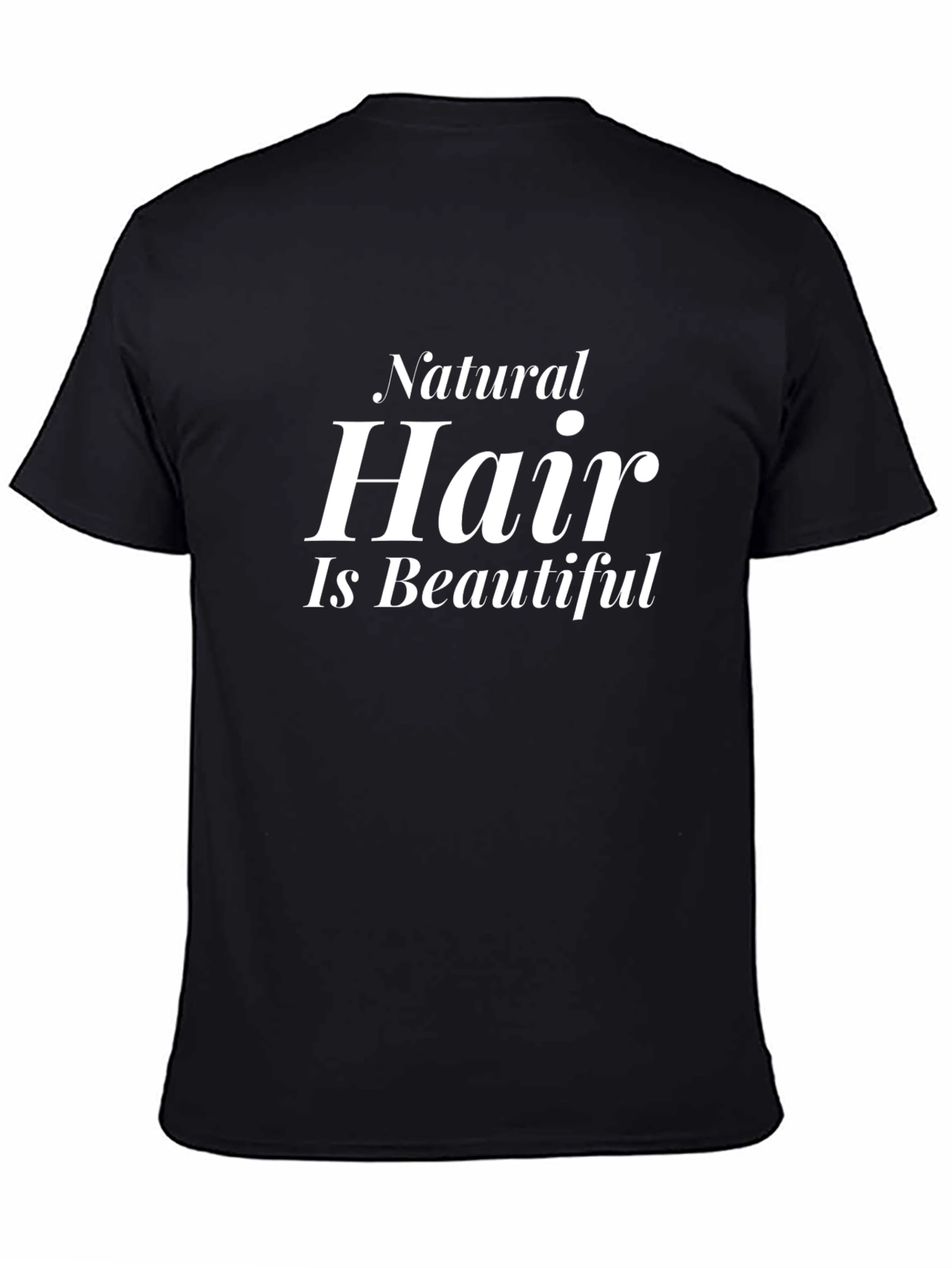 Black Natural Hair Is Beautiful Black T-Shirt view 4