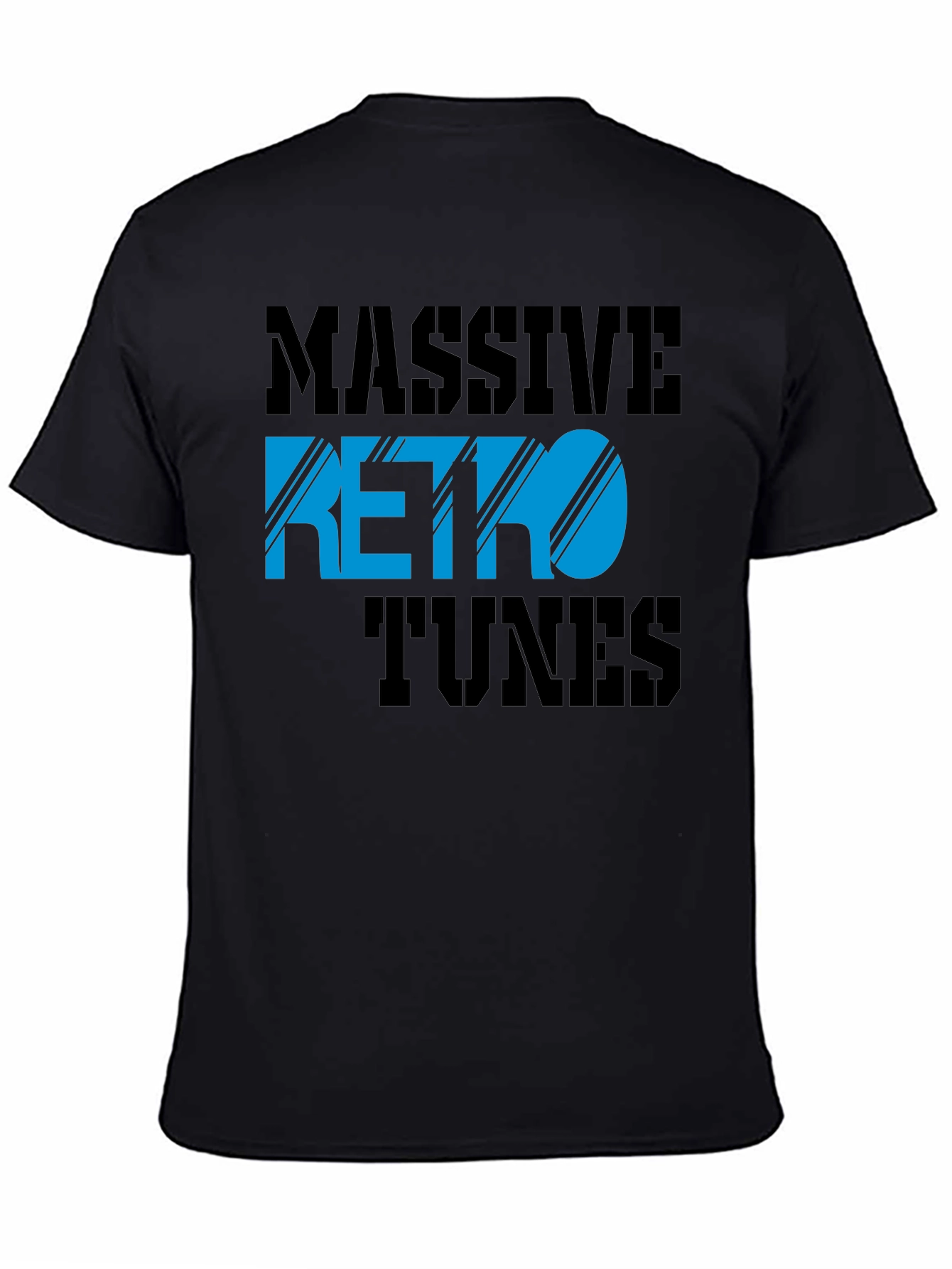 Black Massive Retro Tunes Graphic T-Shirt view 4