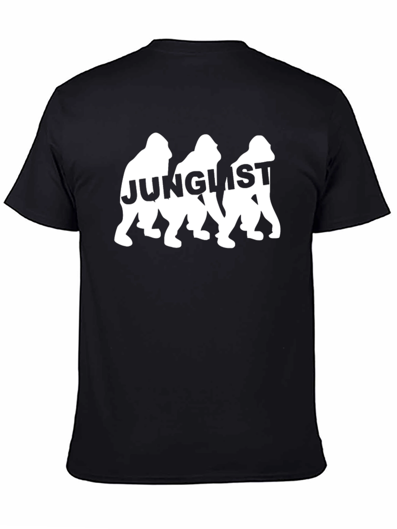 Black Junglist Gorilla Graphic Tee - Black view 4